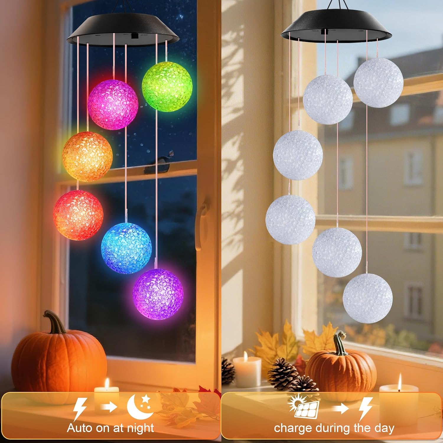 Thumbnail 4 de Winzwon Solar Wind Chimes