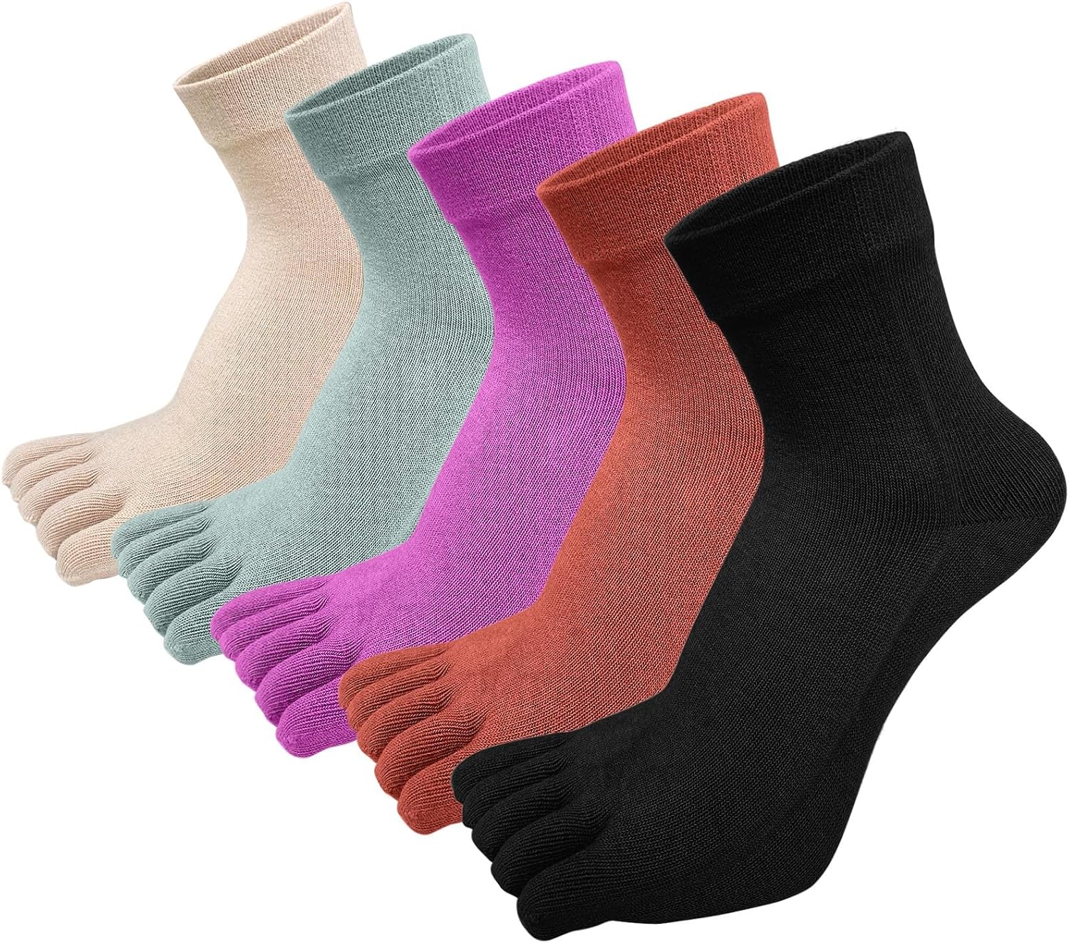 Thumbnail 5 de Chaussette à doigts femme sport en coton 4 paires
