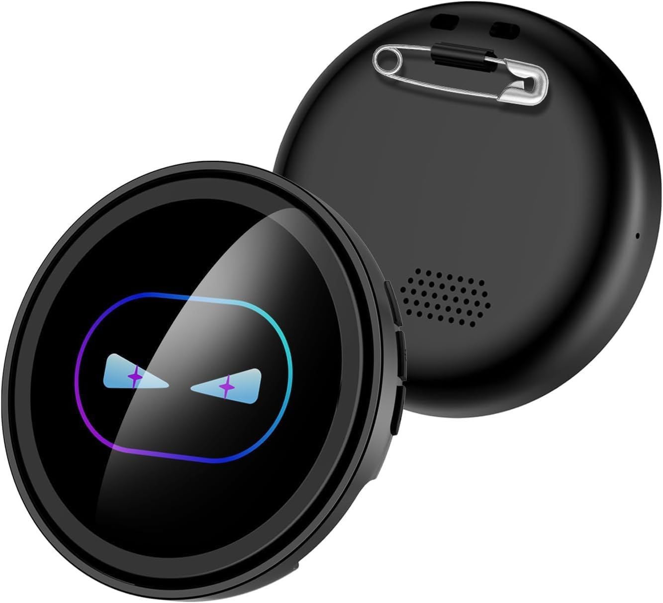 AI Badge: Traduttore vocale in tempo reale a 60 lingue con LCD HD e assistente Saymi
