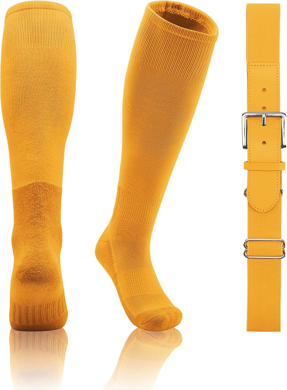 Detalle de QBK Kids Baseball Socks and Belt Set, Sizes 2T–16Y