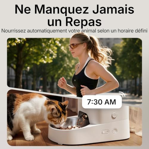 Thumbnail 1 de PETKIT Distributeur Automatique pour Chats et Chiens – Réserve 3L, WiFi 2,4 GHz, Bol Acier Inoxydable