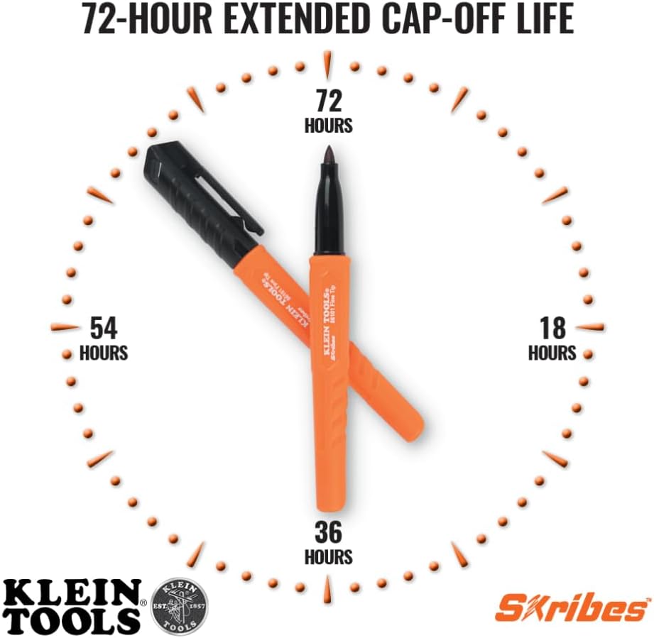 Detalle 2 de Klein Tools Fine-Tip Permanent Markers 12-Pack