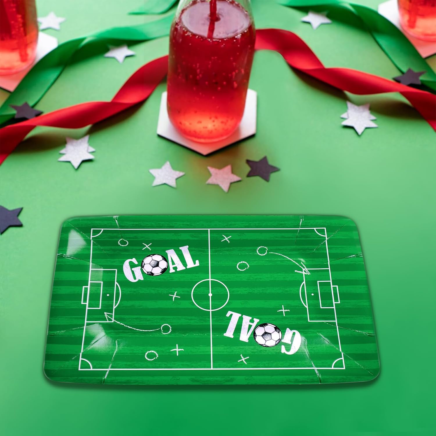 Thumbnail 3 de BFB 30 Rechteckig Pappteller Fußball – 23 x 14,5 cm, 30er Set