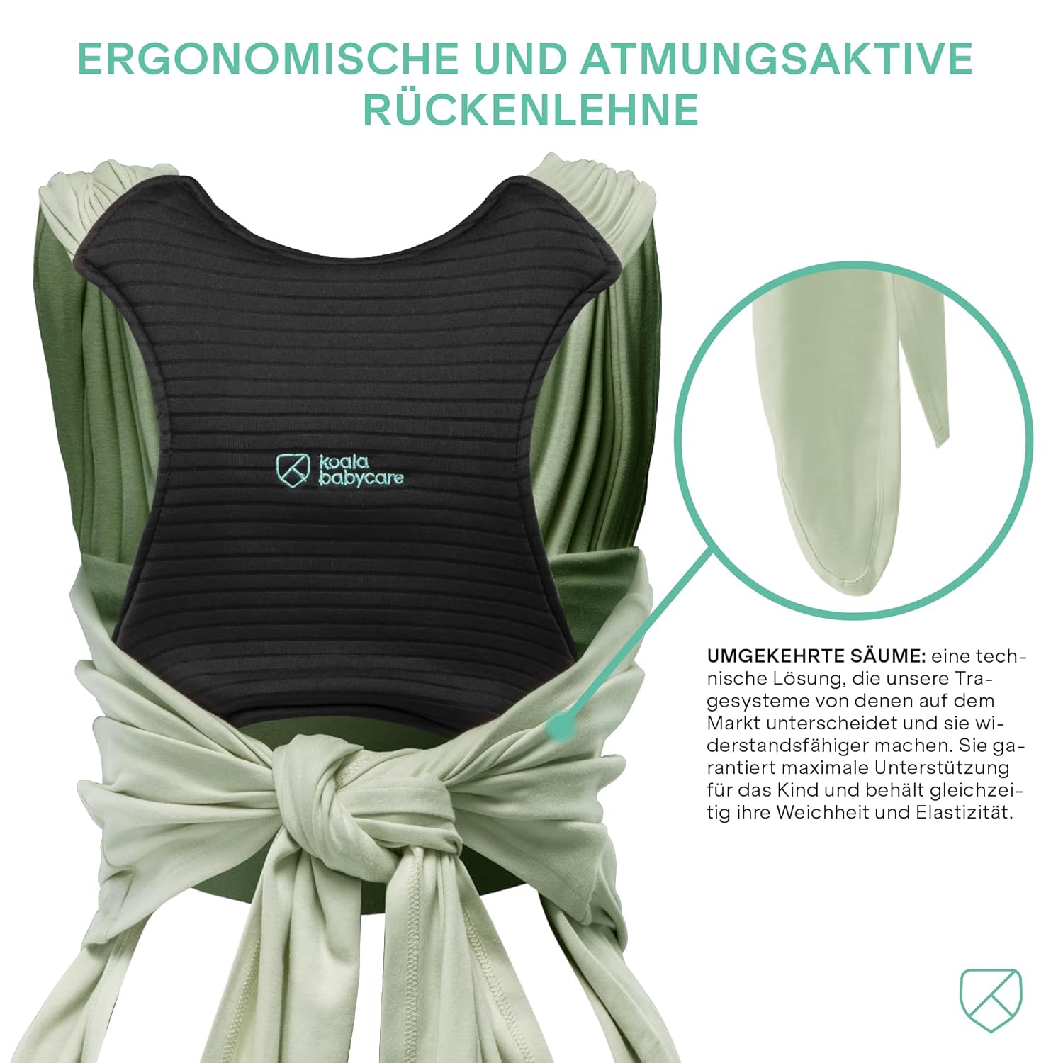 Thumbnail 3 de Koala Babycare Babytragetuch Cuddle Band 2.0 – elastisch, bis 15 kg, verstellbar & unisex