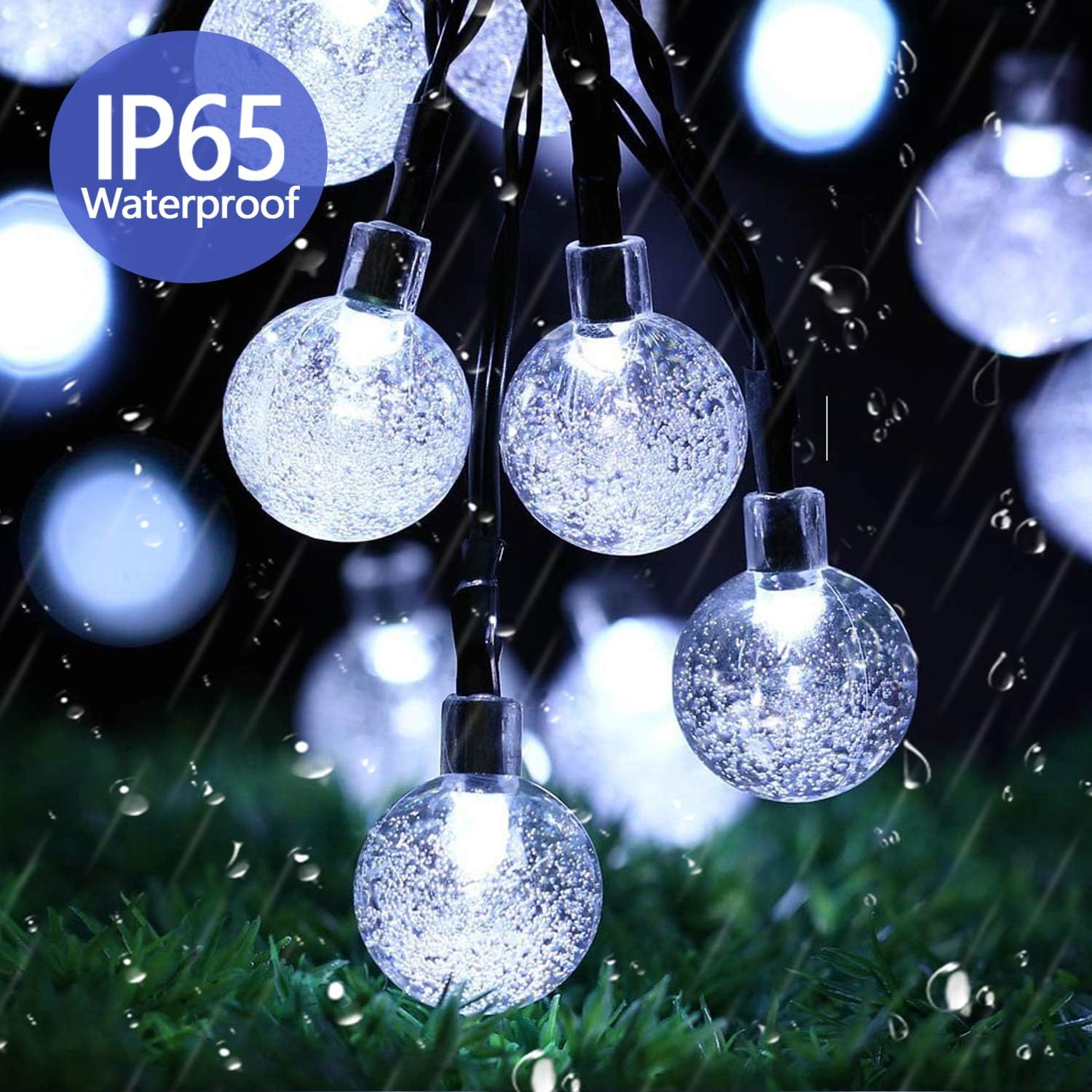Detalle de Solar String Lights 100 LED Globe for Outdoor Use 🎇