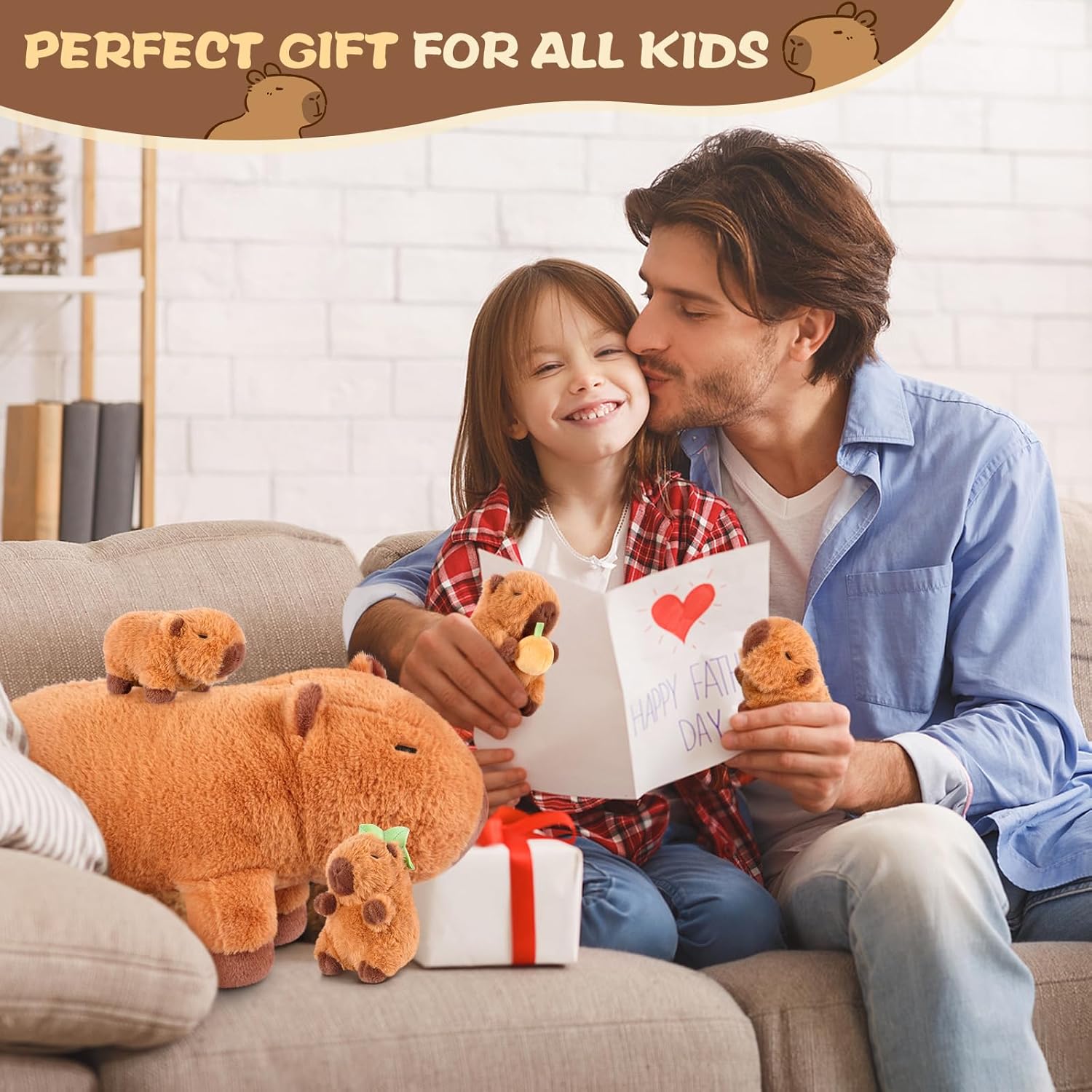 Thumbnail 6 de SuzziPals 5-in-1 Capybara Plush Set (Mommy + 4 Babies)