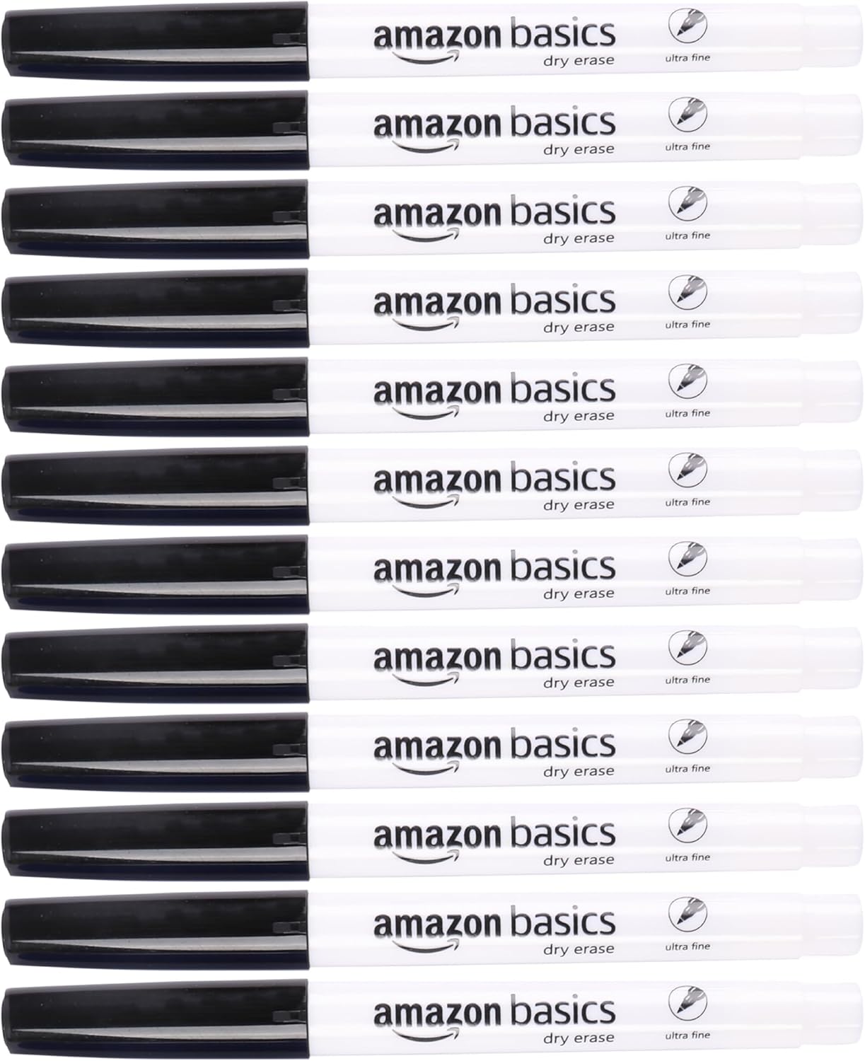 Amazon Basics Pennarelli per lavagna cancellabile punta ultra fine 12 🖊
