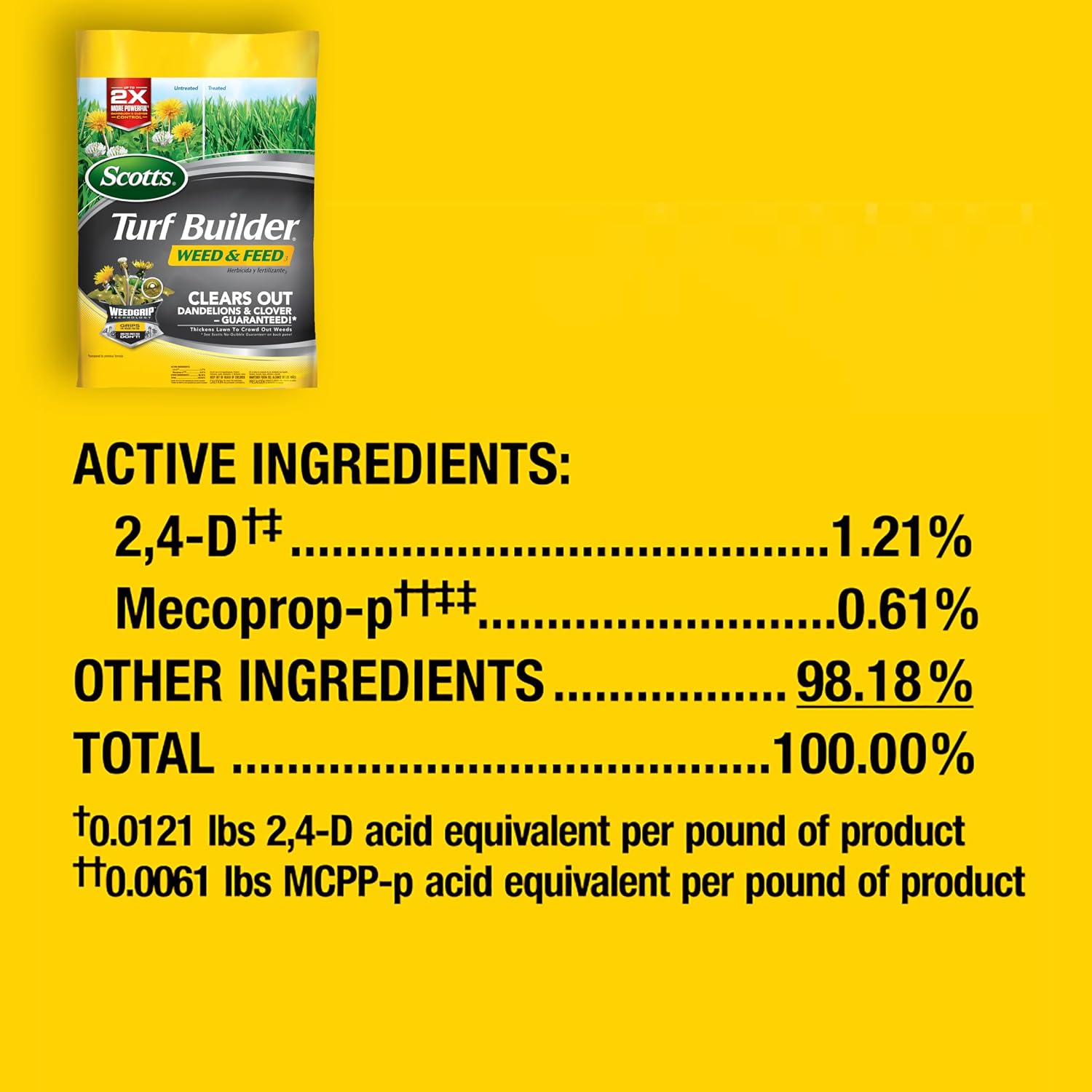 Detalle 2 de Scotts Weed & Feed3 Lawn Treatment, 42.87 lb