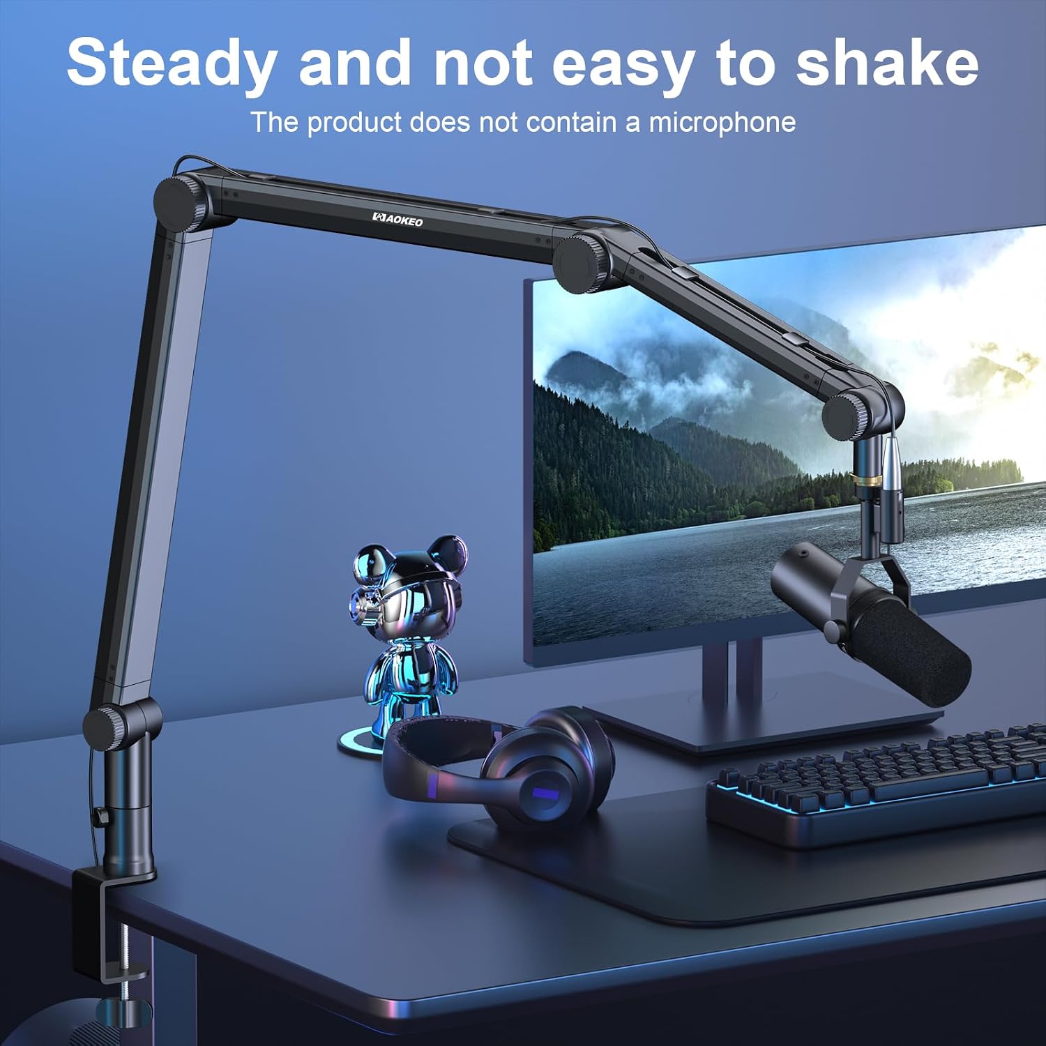 Detalle de Aokeo AK-49 Microphone Boom Arm, 360° Rotation, Three Adjustable Arms