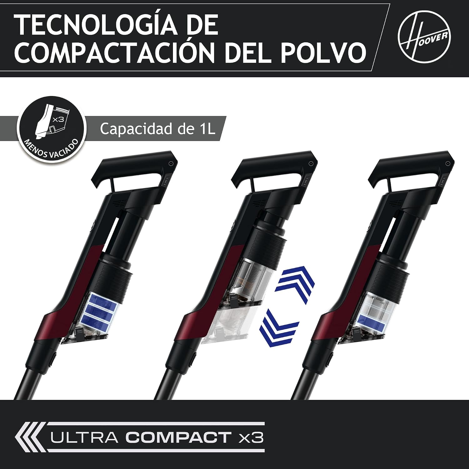 Detalle 2 de Hoover HF2 Aspiradora Escoba Sin Cable 🧹 Ultraligera y Potente