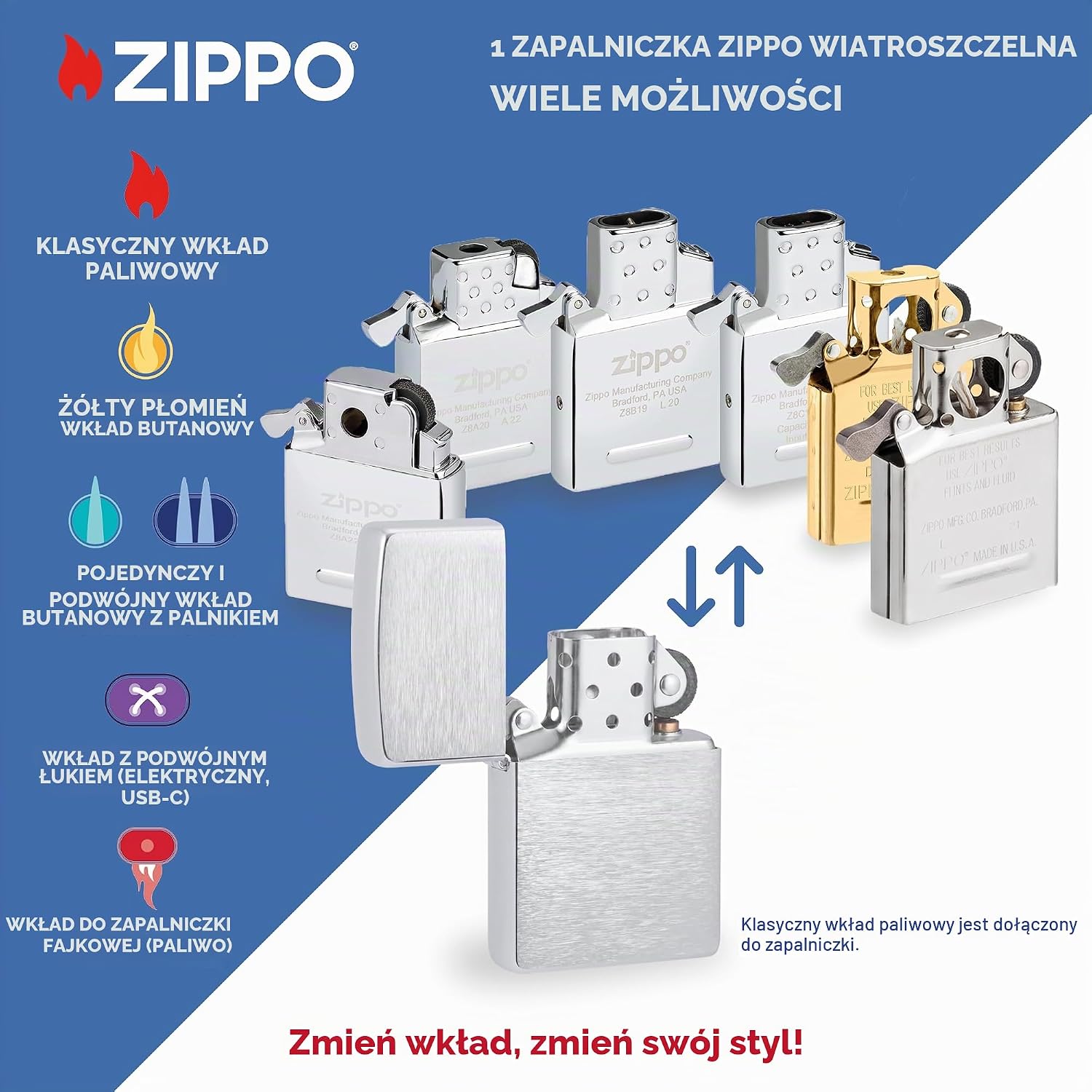 Detalle de Zippo Nautical 540 Color – zapalniczka sztormowa wielokrotnego napełniania