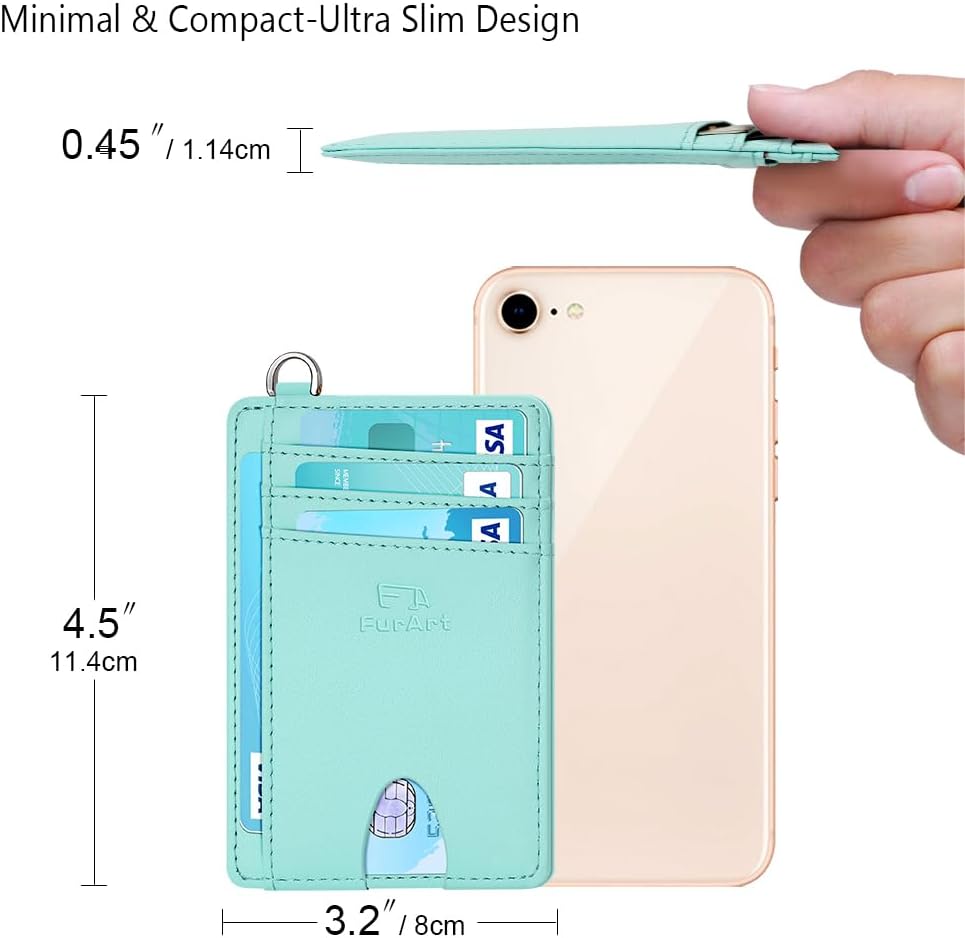 Thumbnail 6 de FurArt portefeuille minimaliste ultra fin avec blocage RFID – porte-cartes pour femmes et hommes
