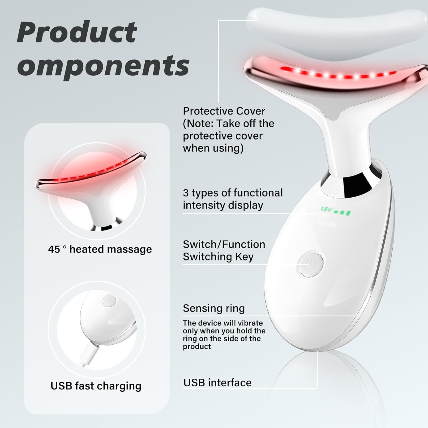 Detalle 2 de 7-Color Red Light Facial Wand