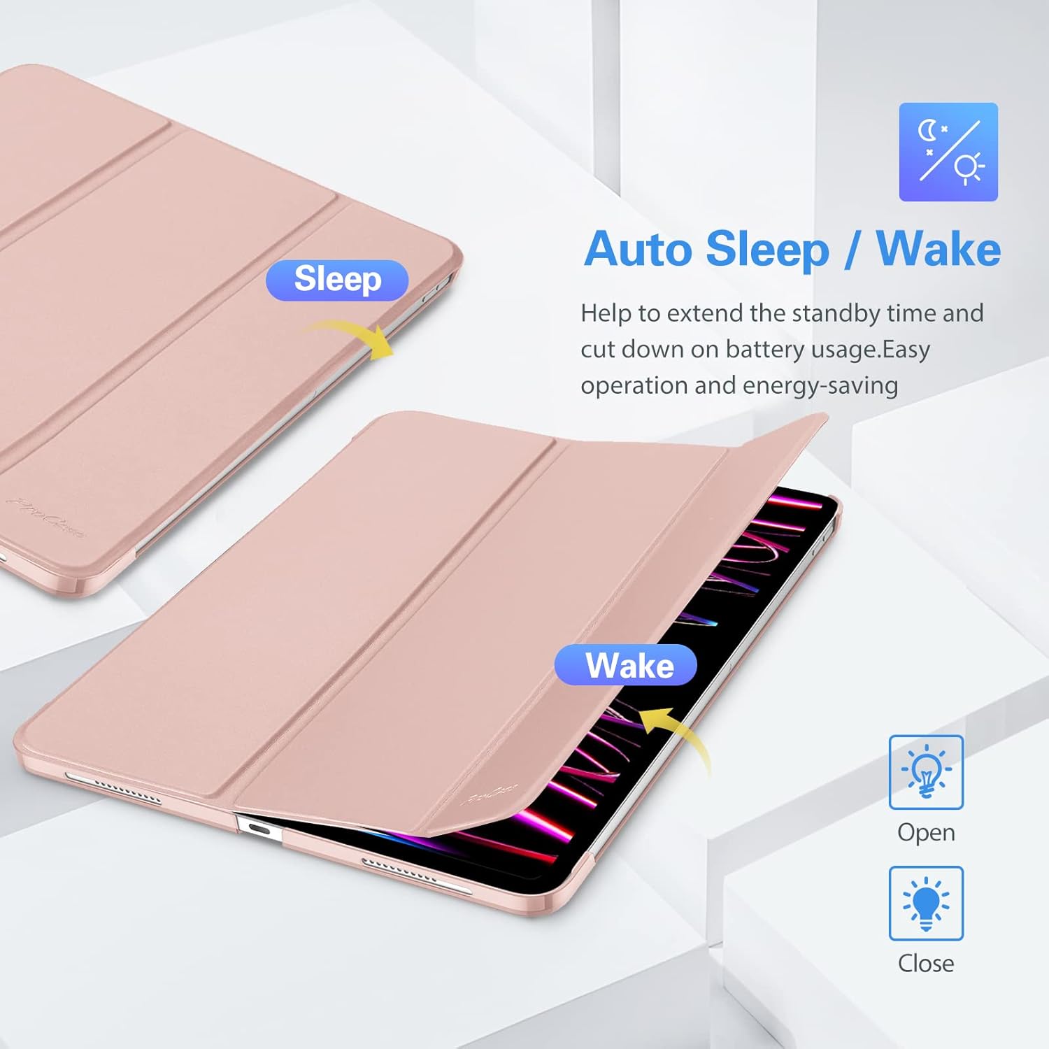 Thumbnail 6 de ProCase Slim Hard Back Case for iPad Pro 12.9" (6th–3rd Gen) & iPad Air 13" (M3/M2) – Pink
