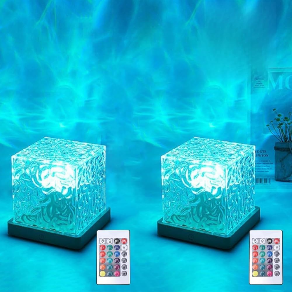 Detalle de Growalleter Ocean Wave Projector Light 2-Pack, 16-Colour LED Night Lights