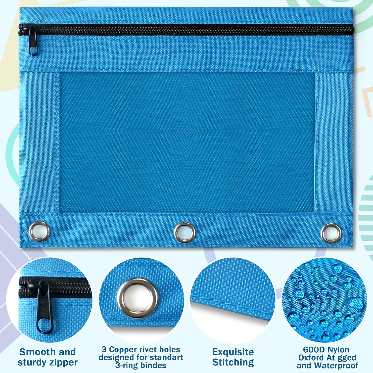 Detalle de 3-Ring Binder Pencil Pouches, 96-Pack