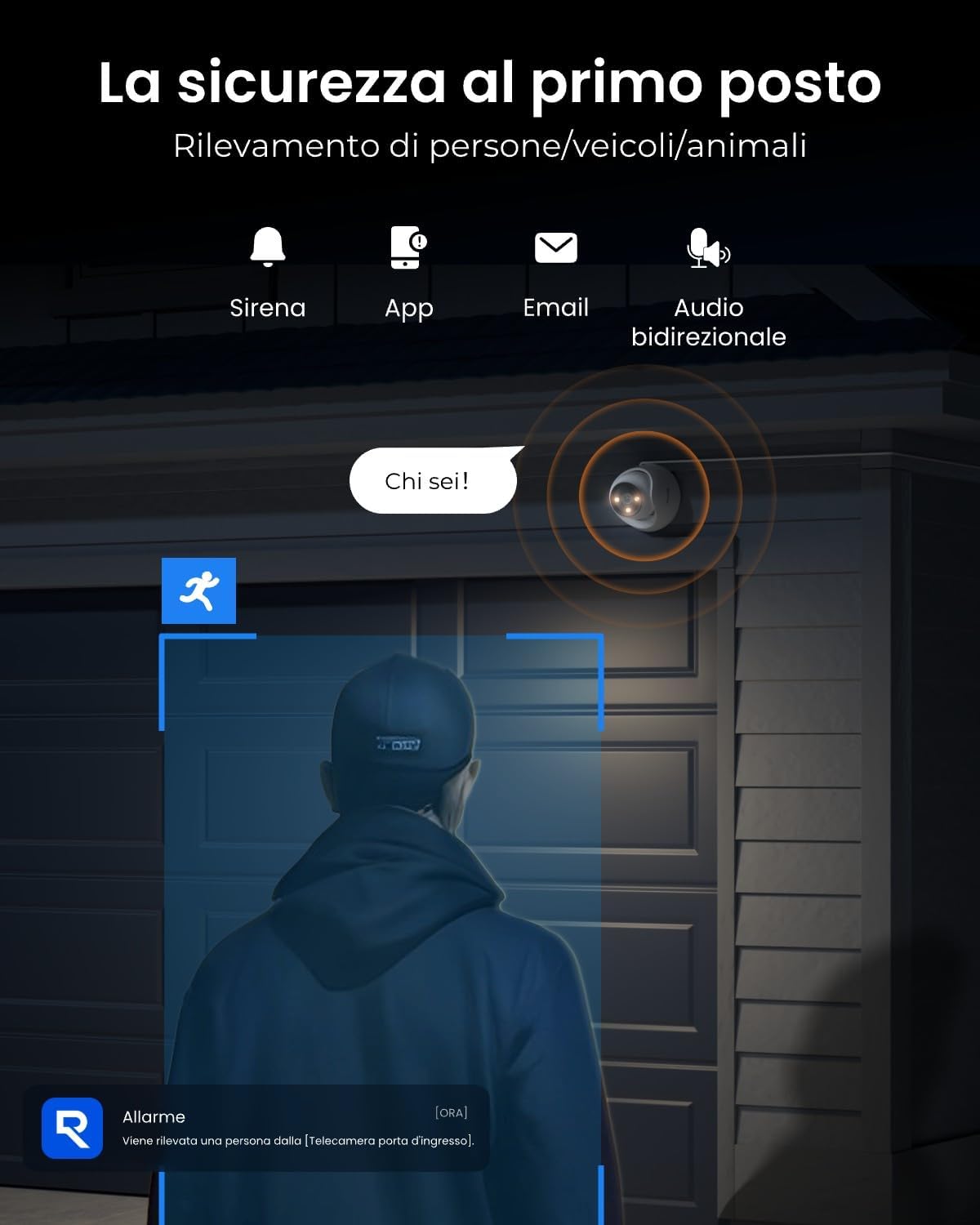 Thumbnail 4 de Reolink PoE CX820 (4K) telecamera esterna con visione notturna a colori, HDR e rilevamento uomo/veicolo/animale