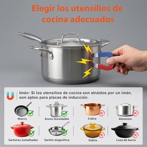 Thumbnail 5 de Topwish placa de inducción de 2 fuegos 30 cm con Booster y cierre de seguridad