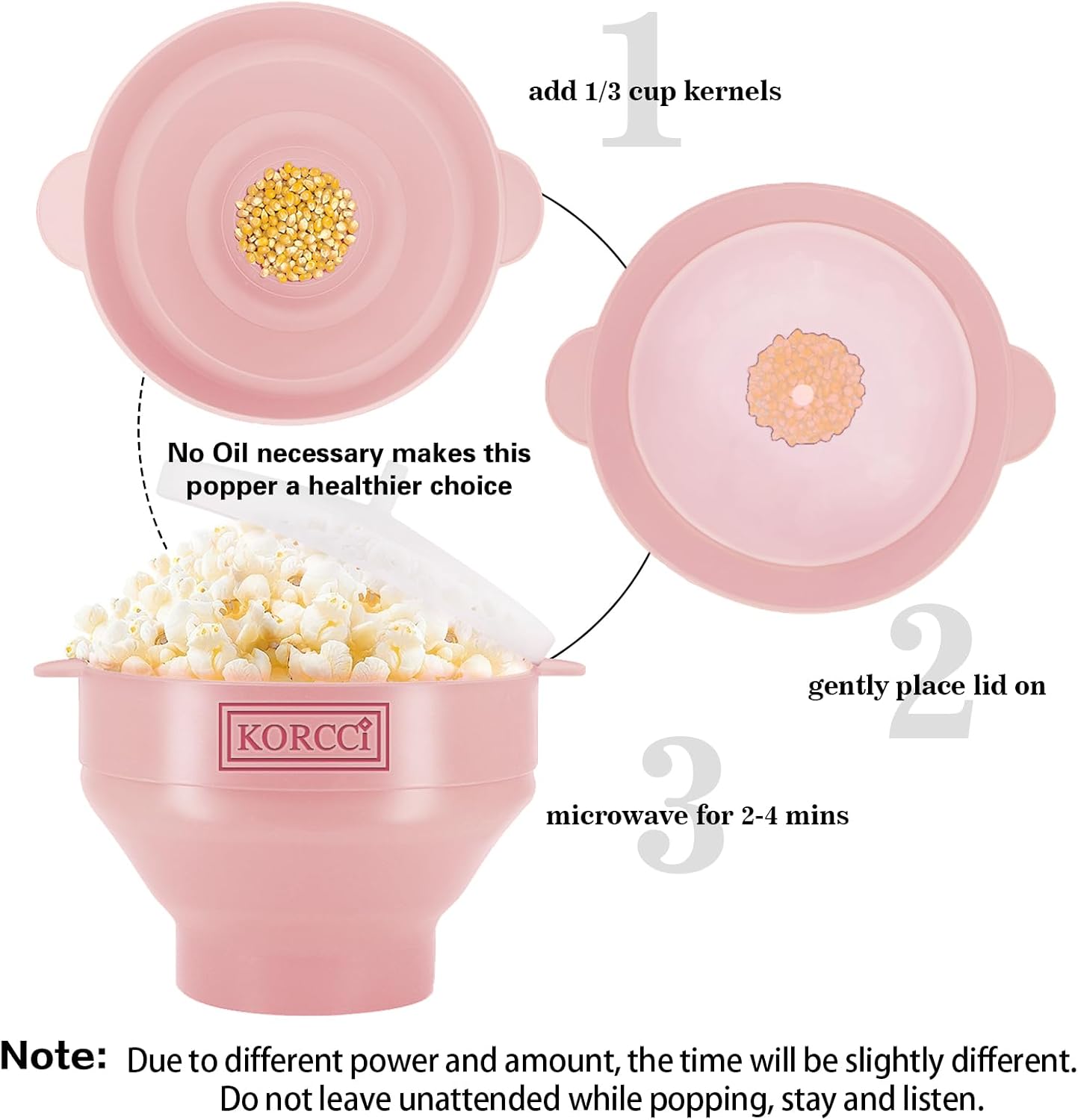 Thumbnail 4 de Korcci Microwaveable Silicone Popcorn Popper 🍿