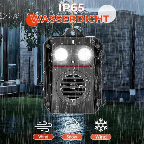 Detalle 2 de Elezenioc Marderabwehr – Ultraschall + Blitzlicht für Auto, Dachboden, Garten