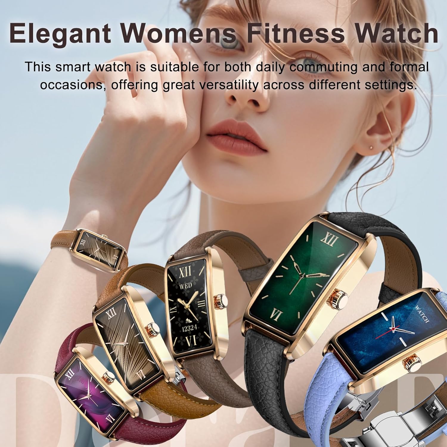 Detalle 2 de Findtime Fitness Watch for Women: Slim Stainless Steel Activity Tracker