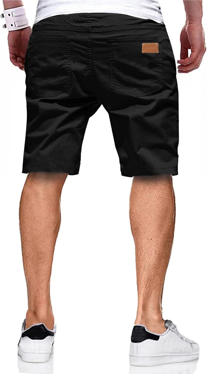 Thumbnail 1 de TARAINYA Short Homme en coton d’été, taille élastique à cordon de serrage et 4 poches