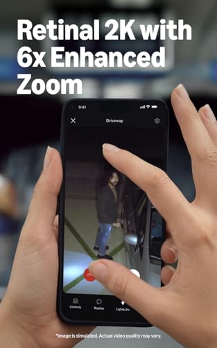 Detalle de Ring Floodlight Cam, Wired (Newest Model): Retinal 2K Video with 6x Zoom and Ultra-Bright Floodlights