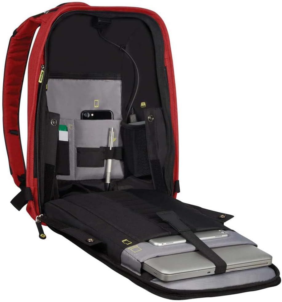 Detalle de Samsonite Securipak Zaino Porta PC 15,6'' Garnet Red: sicurezza, stile e funzionalità per il moderno professionista