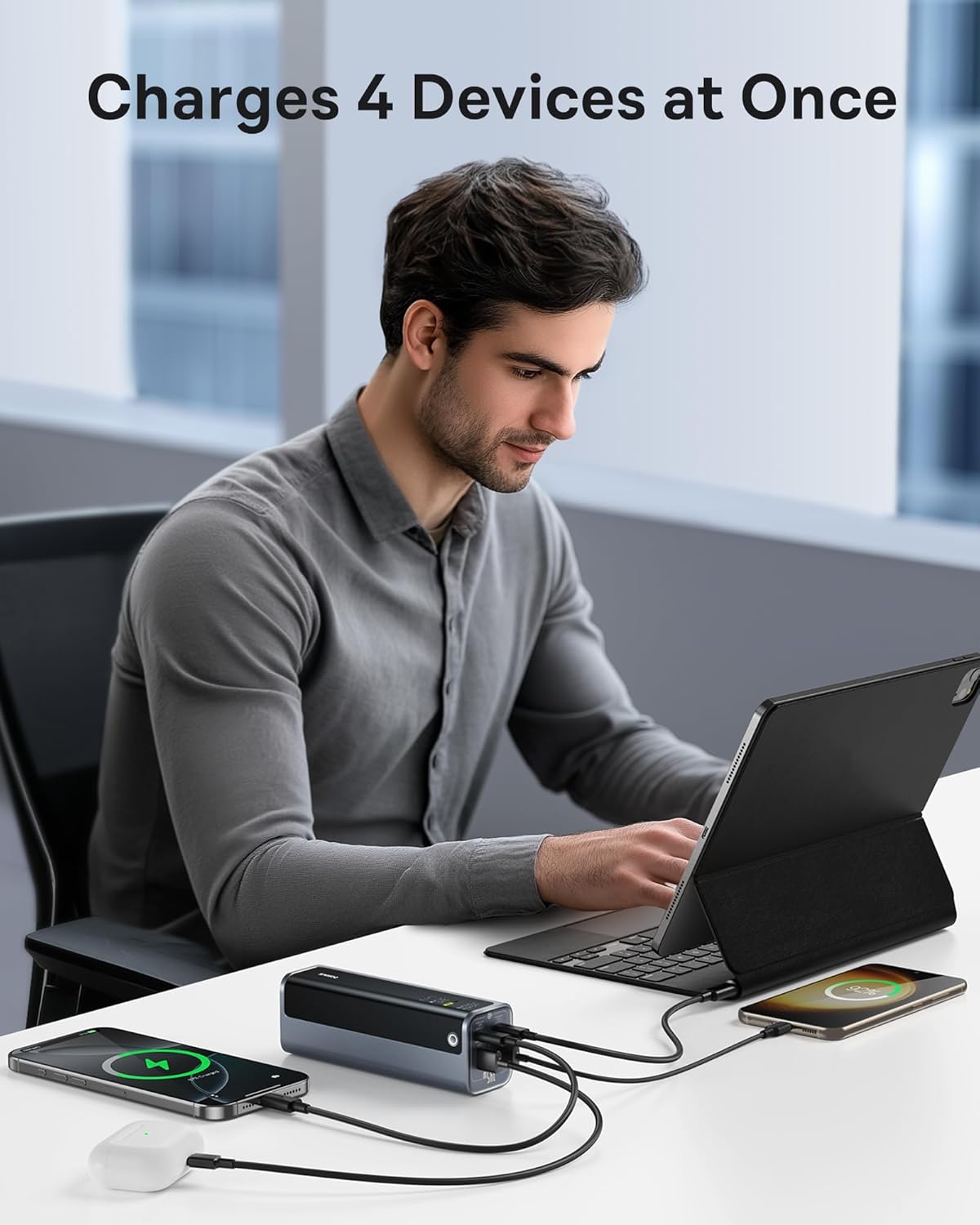 Thumbnail 4 de Baseus EnerGeek Laptop Powerbank 145W 20800mAh – Dual USB-C PD, 4‑Device Charging