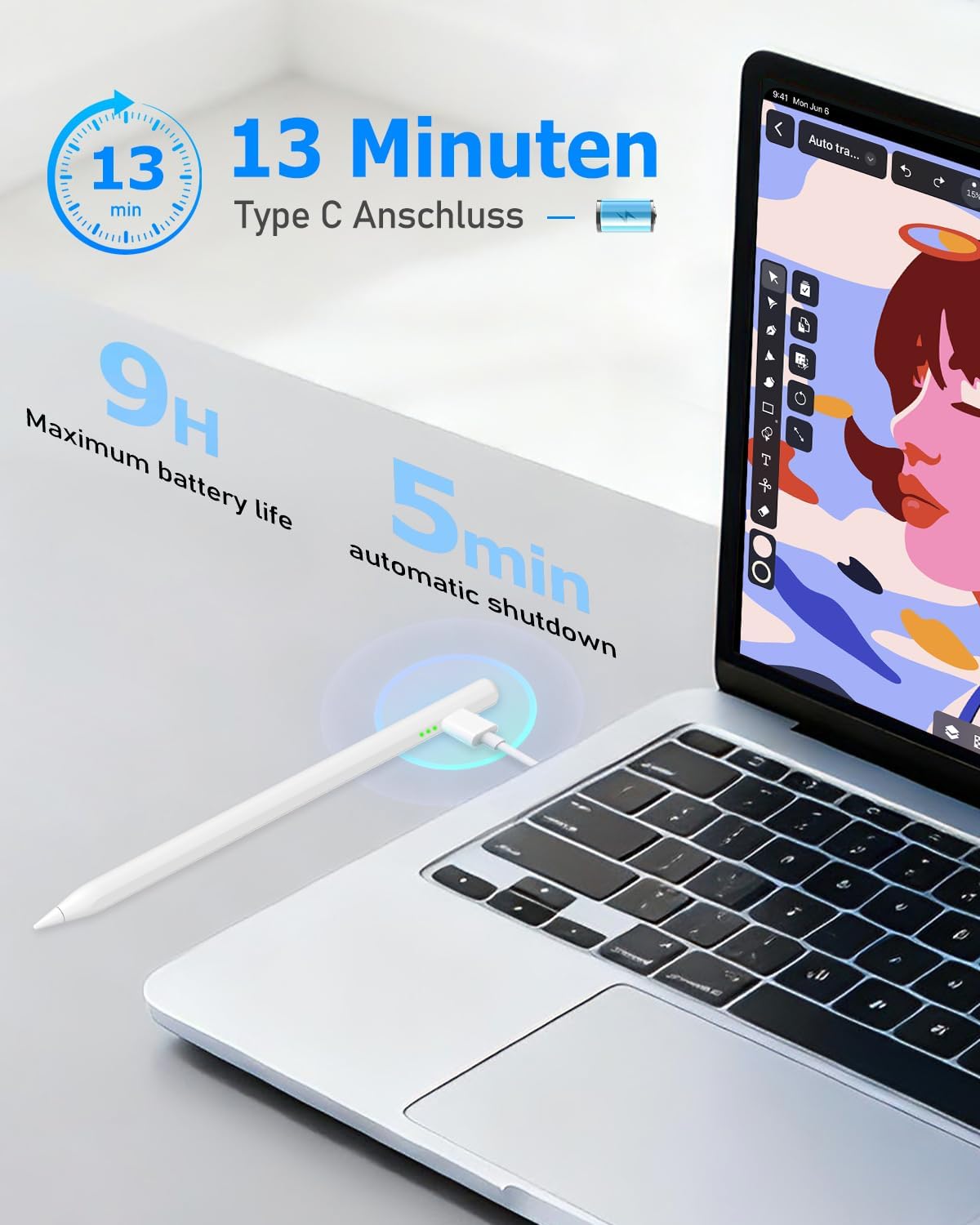 Thumbnail 1 de MYSTILUCK Stylus Pen for iPad — Tilt, Palm Rejection ✏️