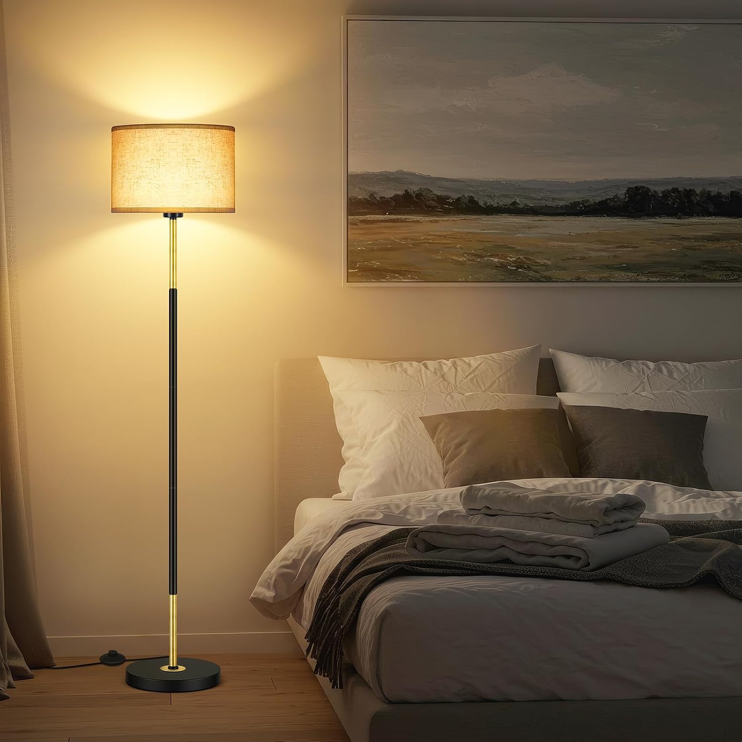 Thumbnail 6 de OUTON vloerlamp, dimbaar, met linnen kap en 3 kleurtemperaturen