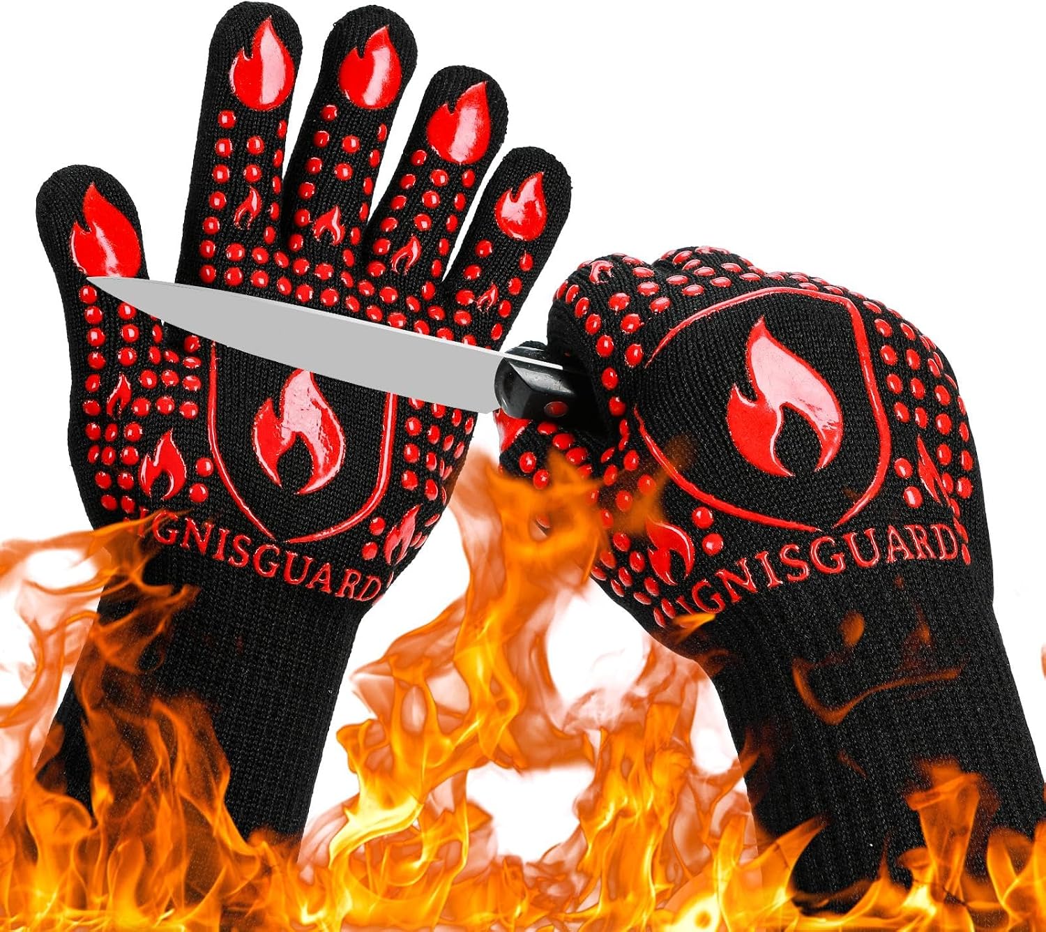 Detalle de IGNISGUARD BBQ Gloves, Red