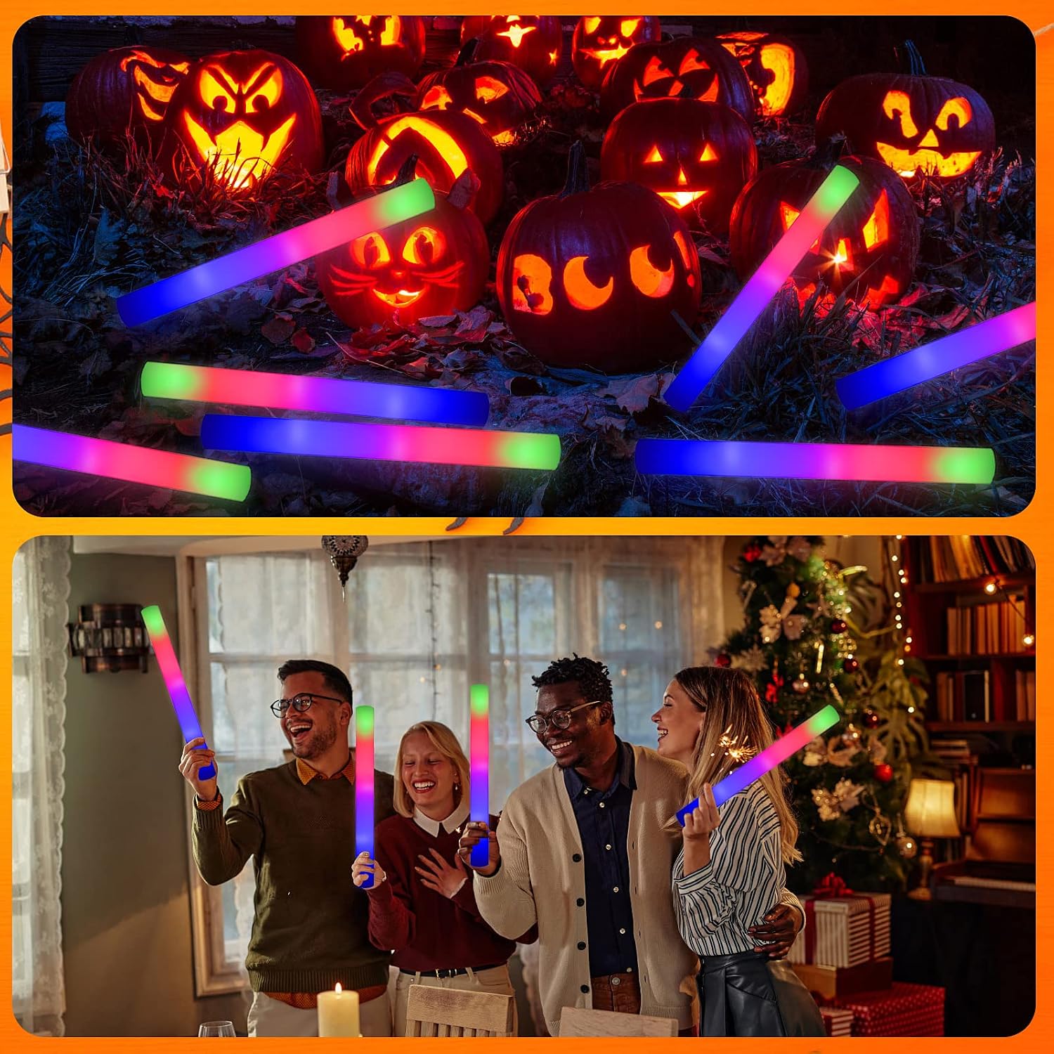 Detalle de LifBetter Glow Sticks Bulk (20 Pack) LED Foam Sticks with 3 Flashing Modes for Parties, Festivals, and Raves