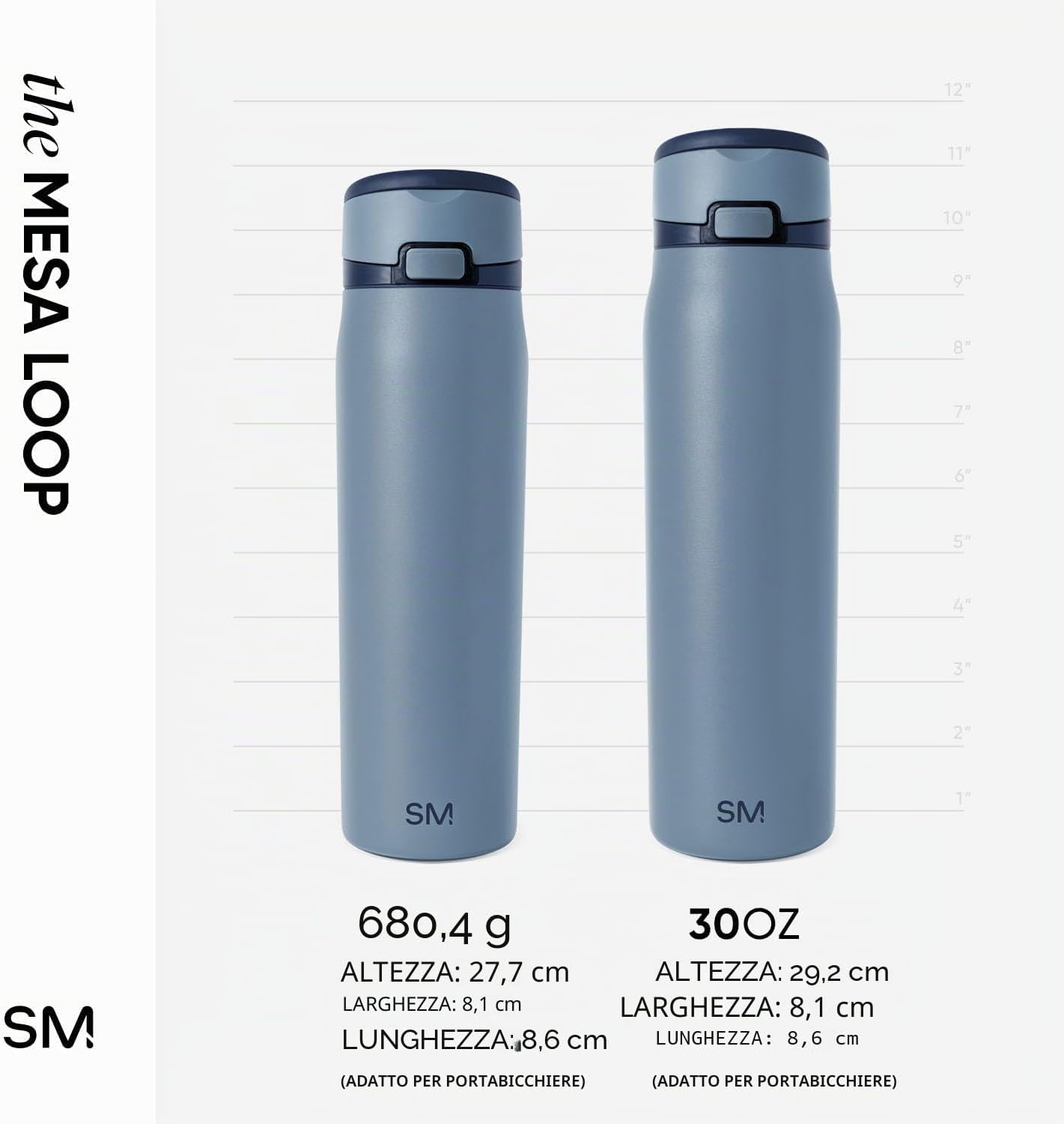 Detalle de Borraccia Simple Modern Mesa Loop con cannuccia – 890 ml, Deep Dune