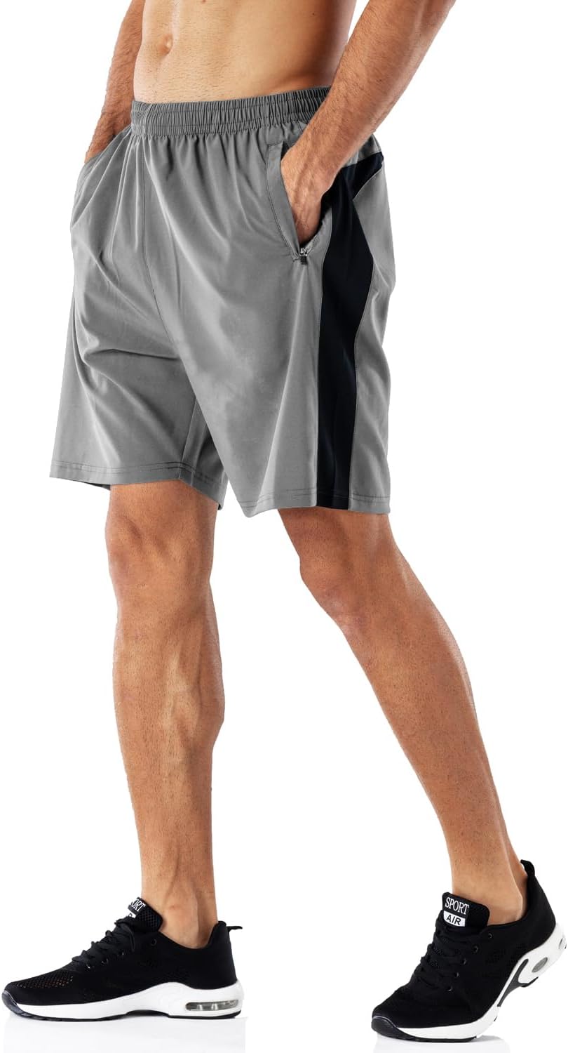 Thumbnail 2 de HMIYA Herren Sport Shorts Schnell Trocknend – Kurze Hose mit Reißverschlusstaschen