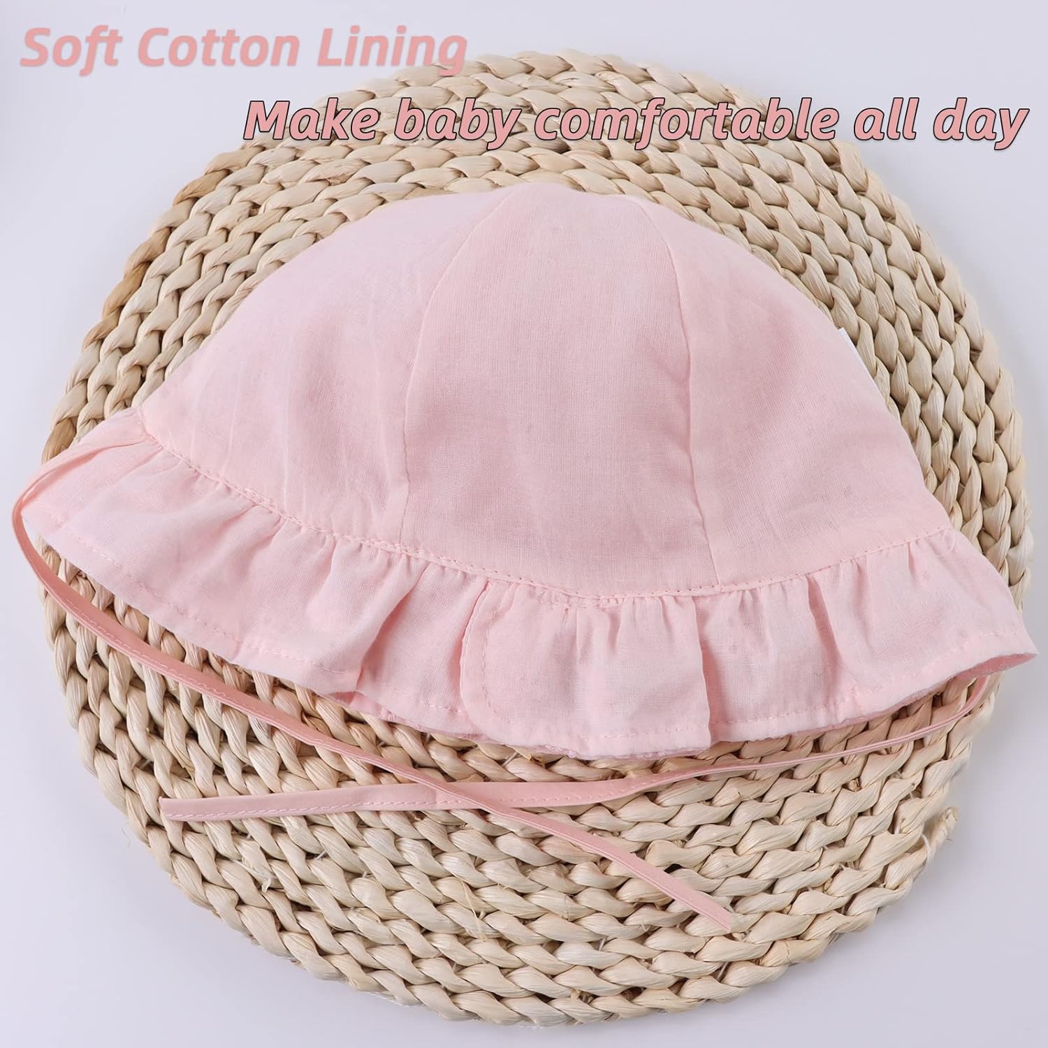 Thumbnail 4 de Pesaat baby girl sun hat with bow & flower cotton lining (infant bucket hat, 0–2 years)