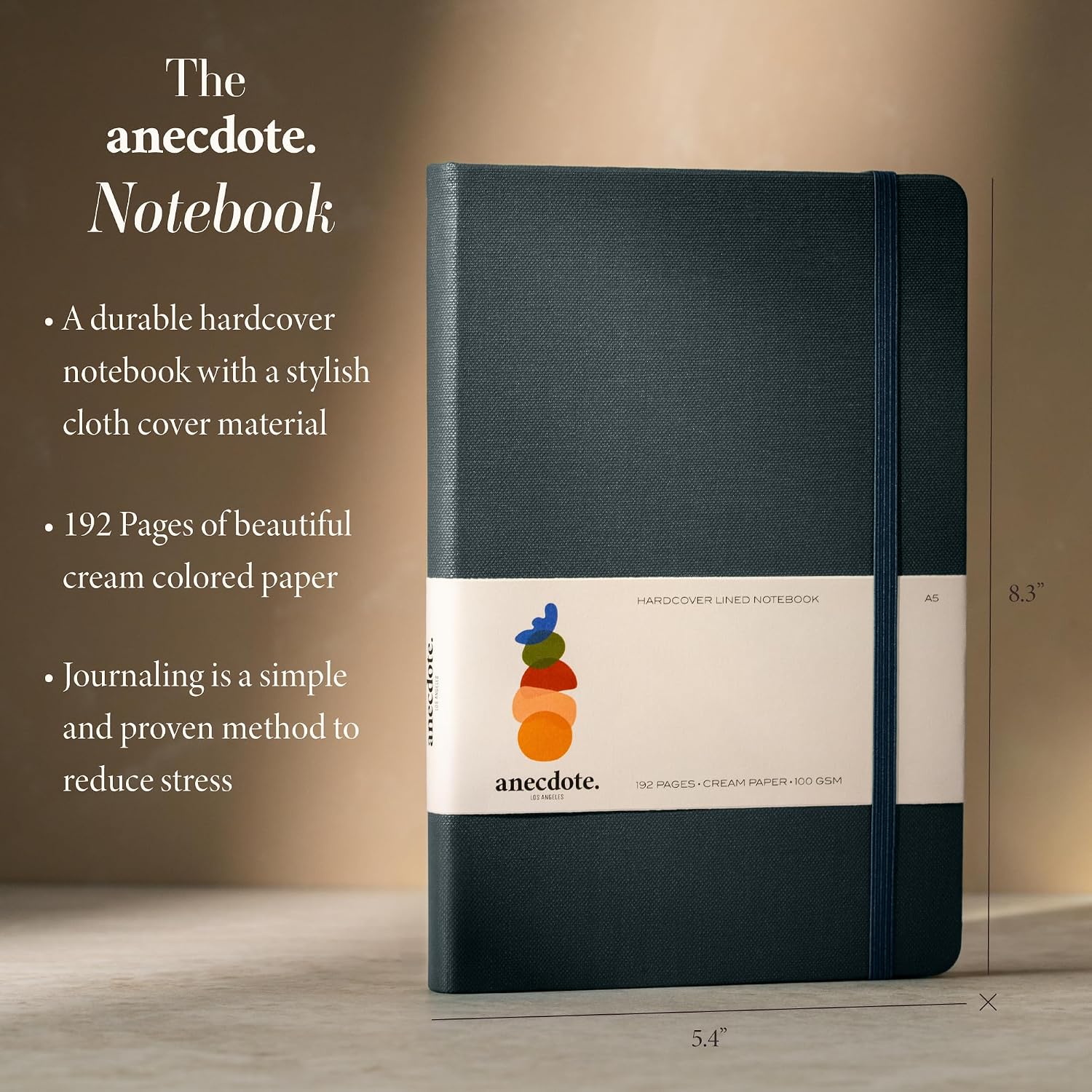 Detalle 2 de ANECDOTE ANJR A5 Ruled Journal, 192 Pages, 100 GSM Paper, Ink Blue Hardcover
