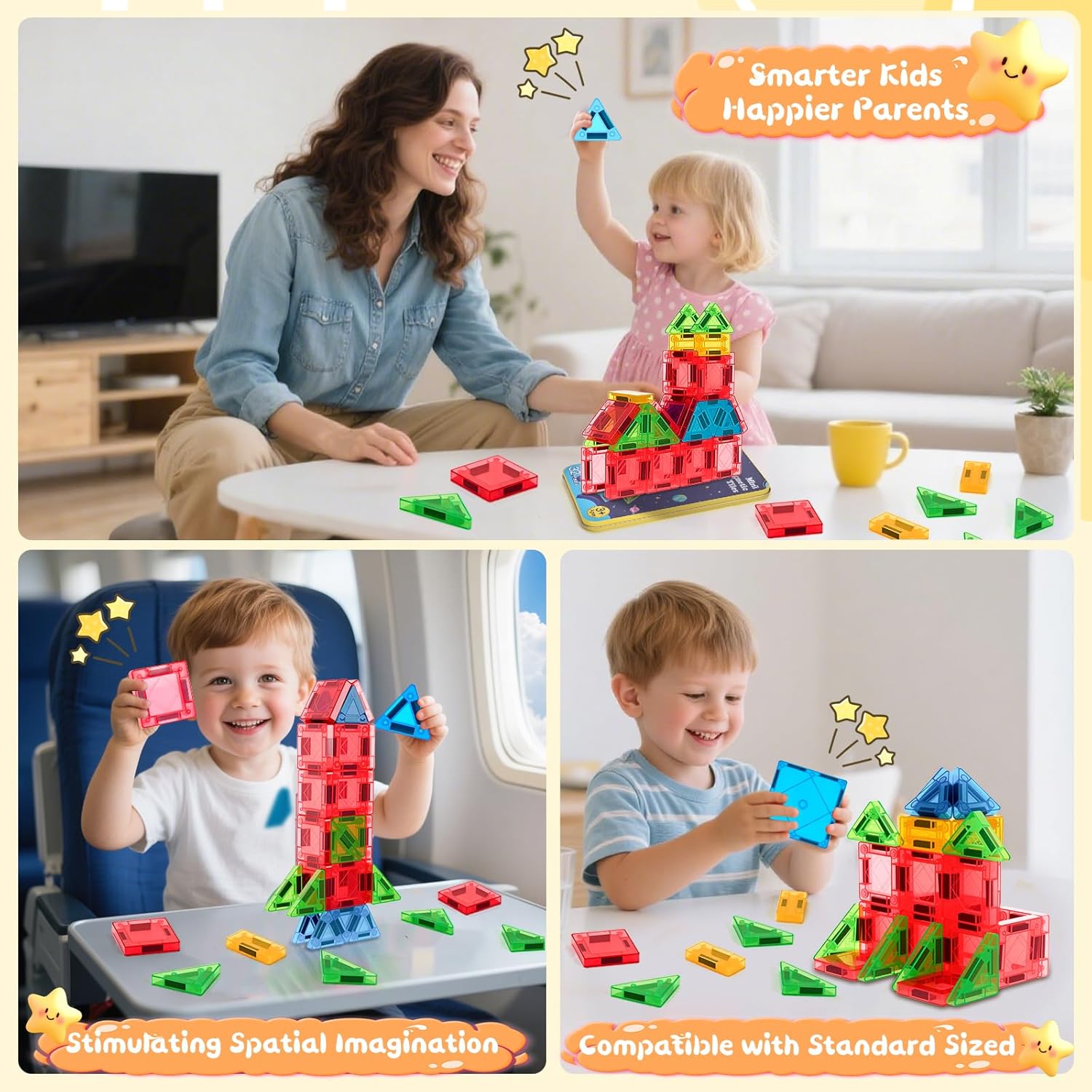Thumbnail 4 de LeagoEra Mini Magnetic Tiles 32PCS set