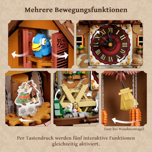 Thumbnail 4 de PANTASY Kuckucksuhr Klemmbausteine – motorisiertes Modell für Erwachsene