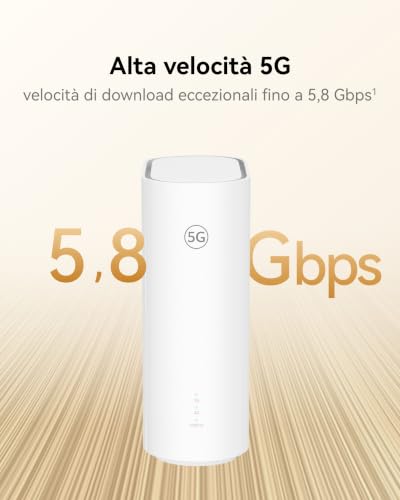 Detalle de Brovi 5G CPE C7 Router SIM: WiFi 6 AX3000, fino a 3 Gbps teorici e due porte Gigabit LAN