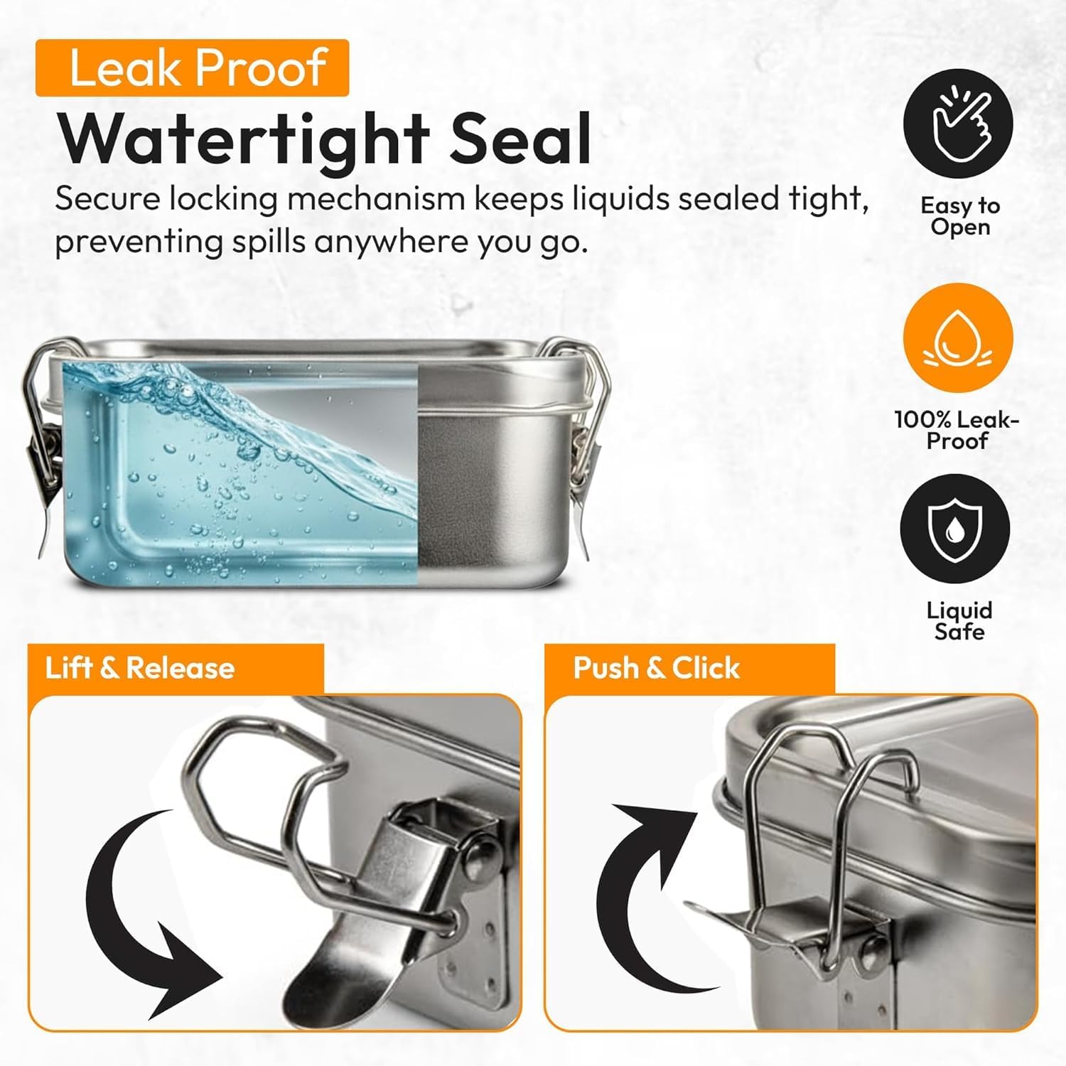 Thumbnail 2 de Dimono 2400 ml Stainless Steel Lunch Box with Adjustable Dividers