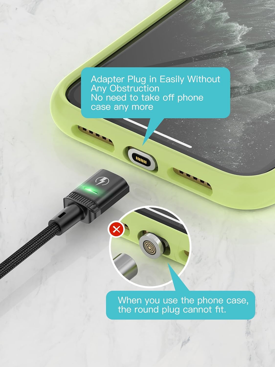 Detalle 1 de Kuulaa 2M Magnetisches 3‑in‑1 Kabel