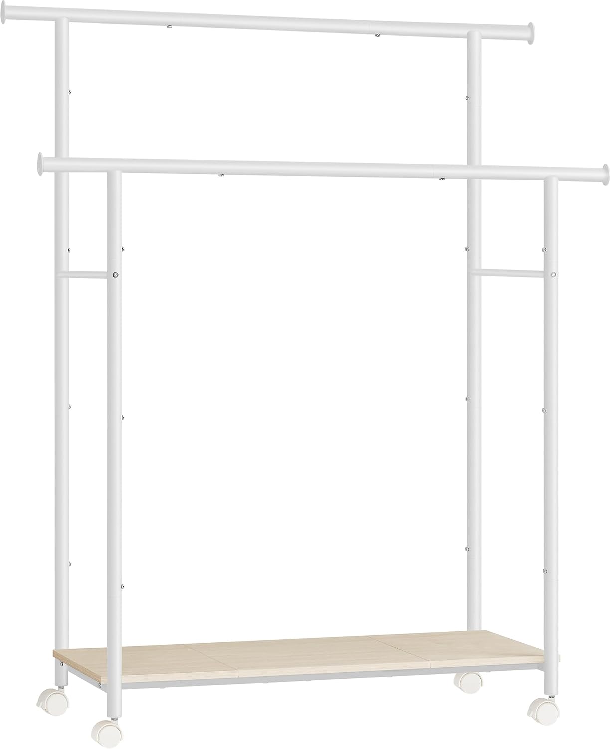 Detalle de SONGMICS Perchero doble con ruedas 98,5 cm