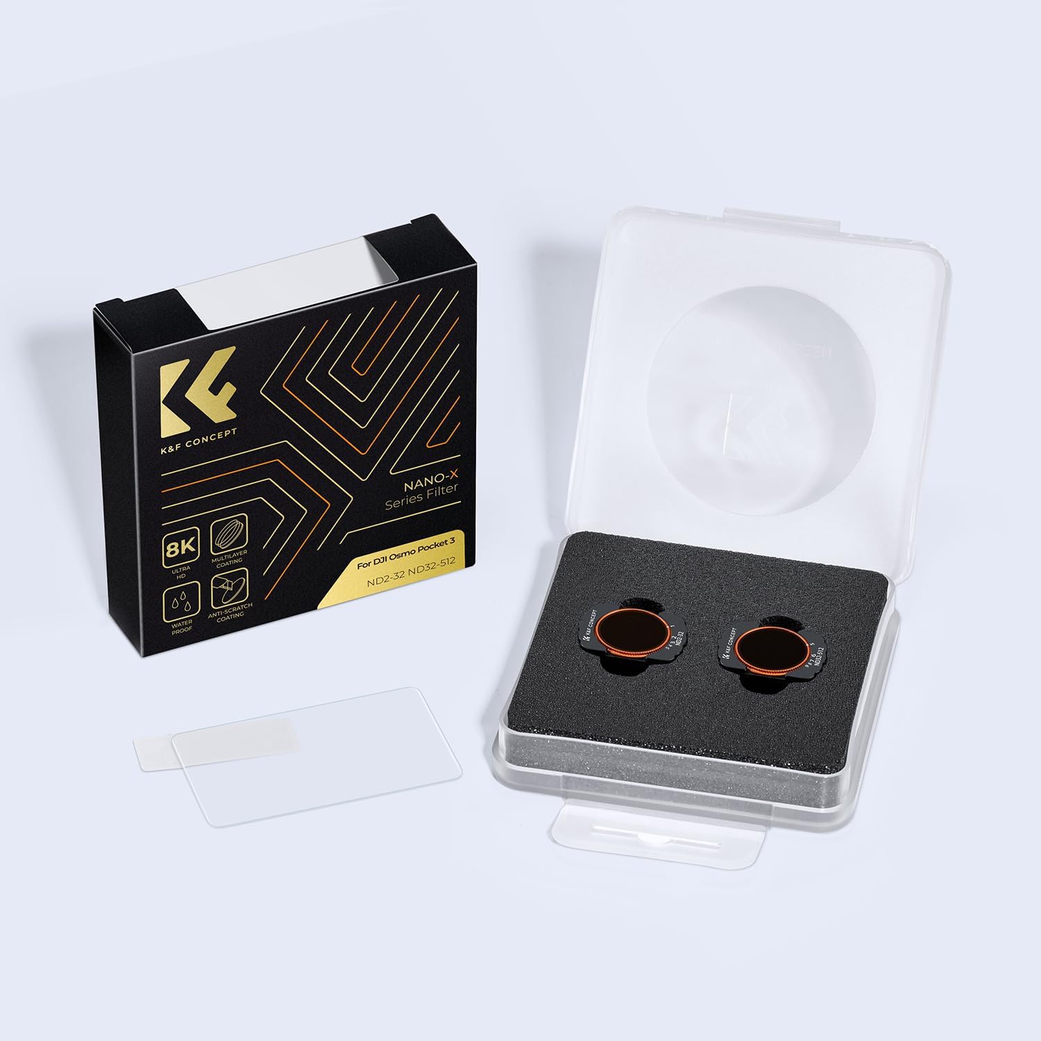 Thumbnail 6 de K&F CONCEPT Variable ND2-32 + ND32-512 Filter Kit for DJI Osmo Pocket 3