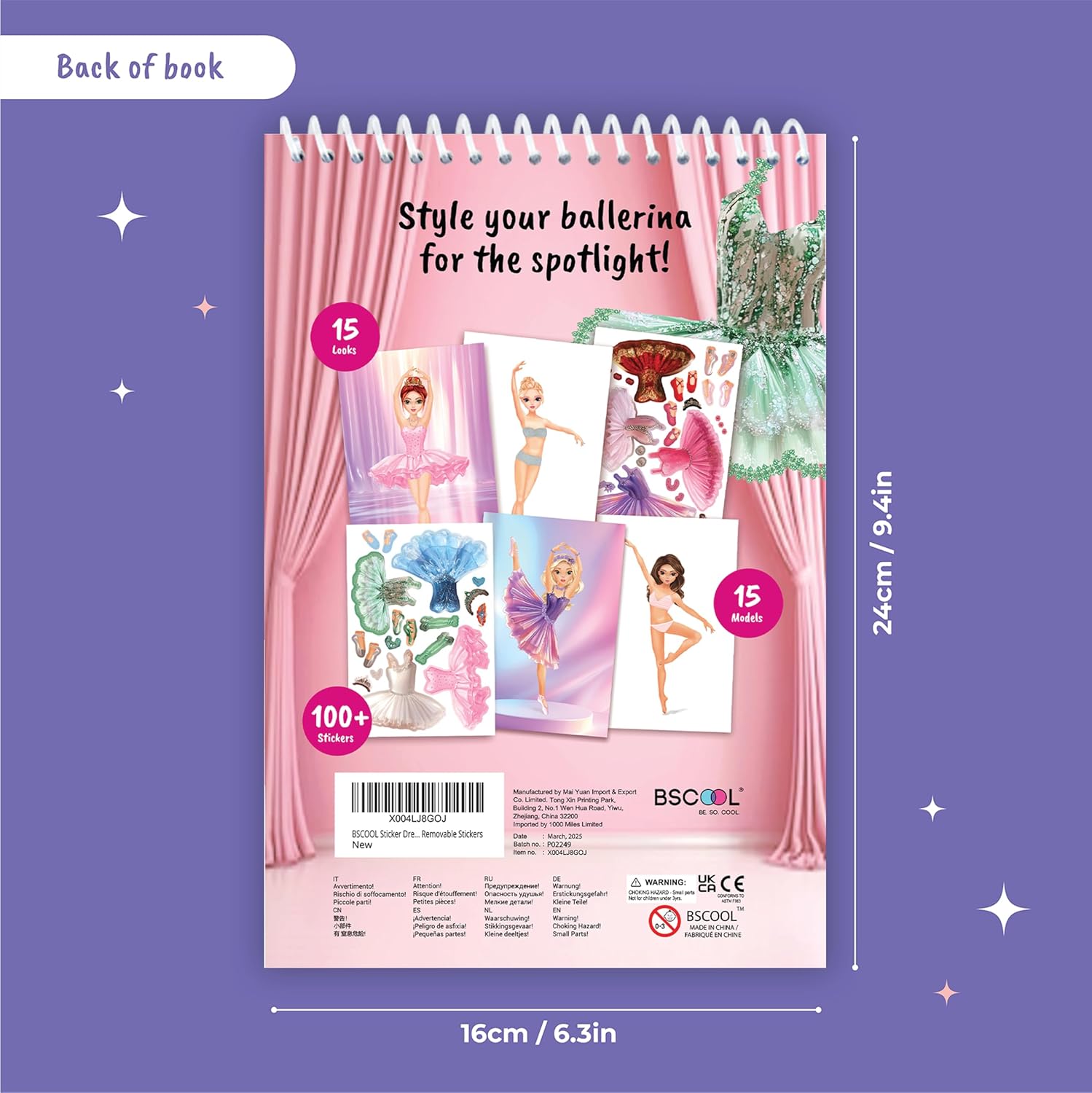 Detalle de BSCOOL Sticker Dress Up Ballet