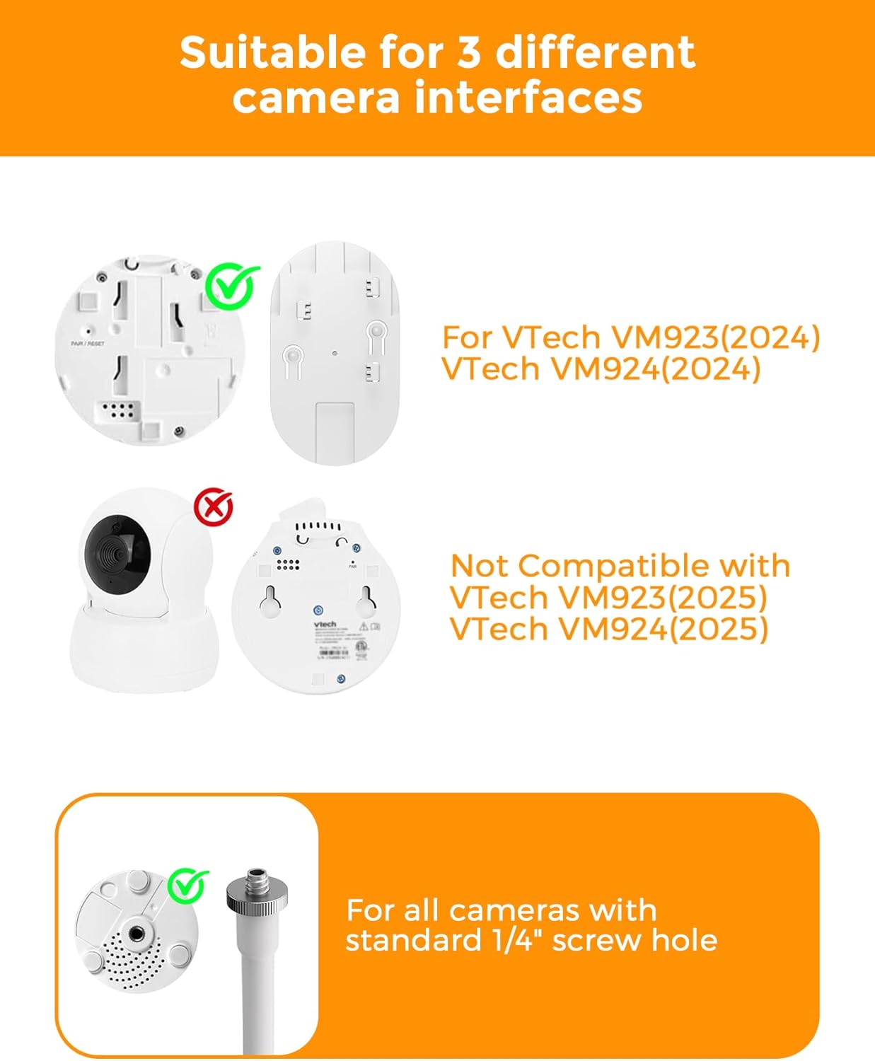 Thumbnail 2 de Baaltec Flexible Baby Monitor Stand Holder for VTech VM923/924 (2024 Series) and VM901/VM923 (2024 Series)