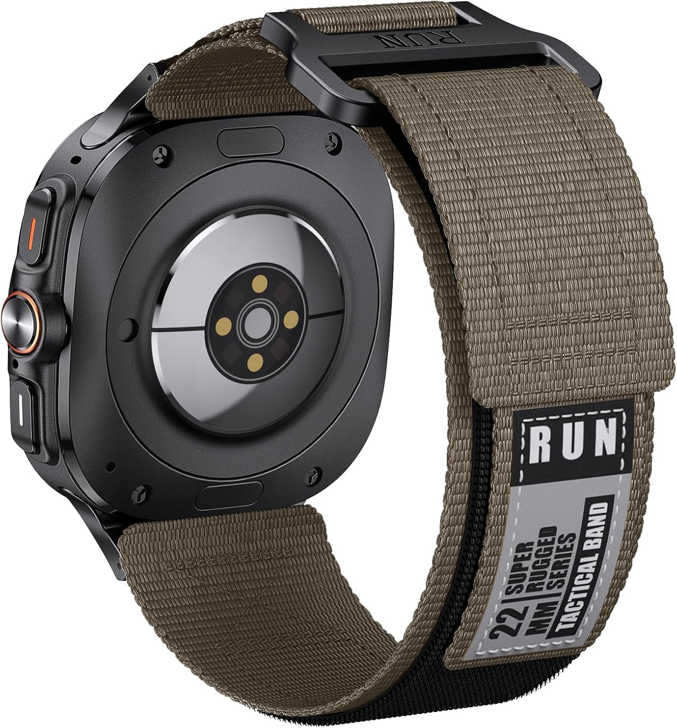 Detalle de NotoCity Nylon Strap for Samsung Galaxy Watch Ultra 47mm (Brown) – Durable Replacement Band