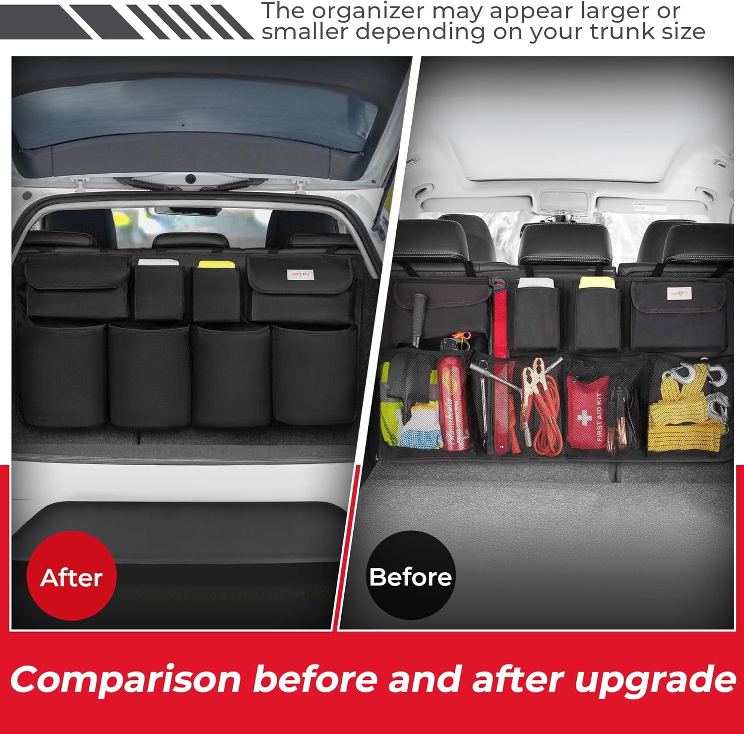 Detalle 2 de SURDOCA Hanging Trunk Organizer car organiser