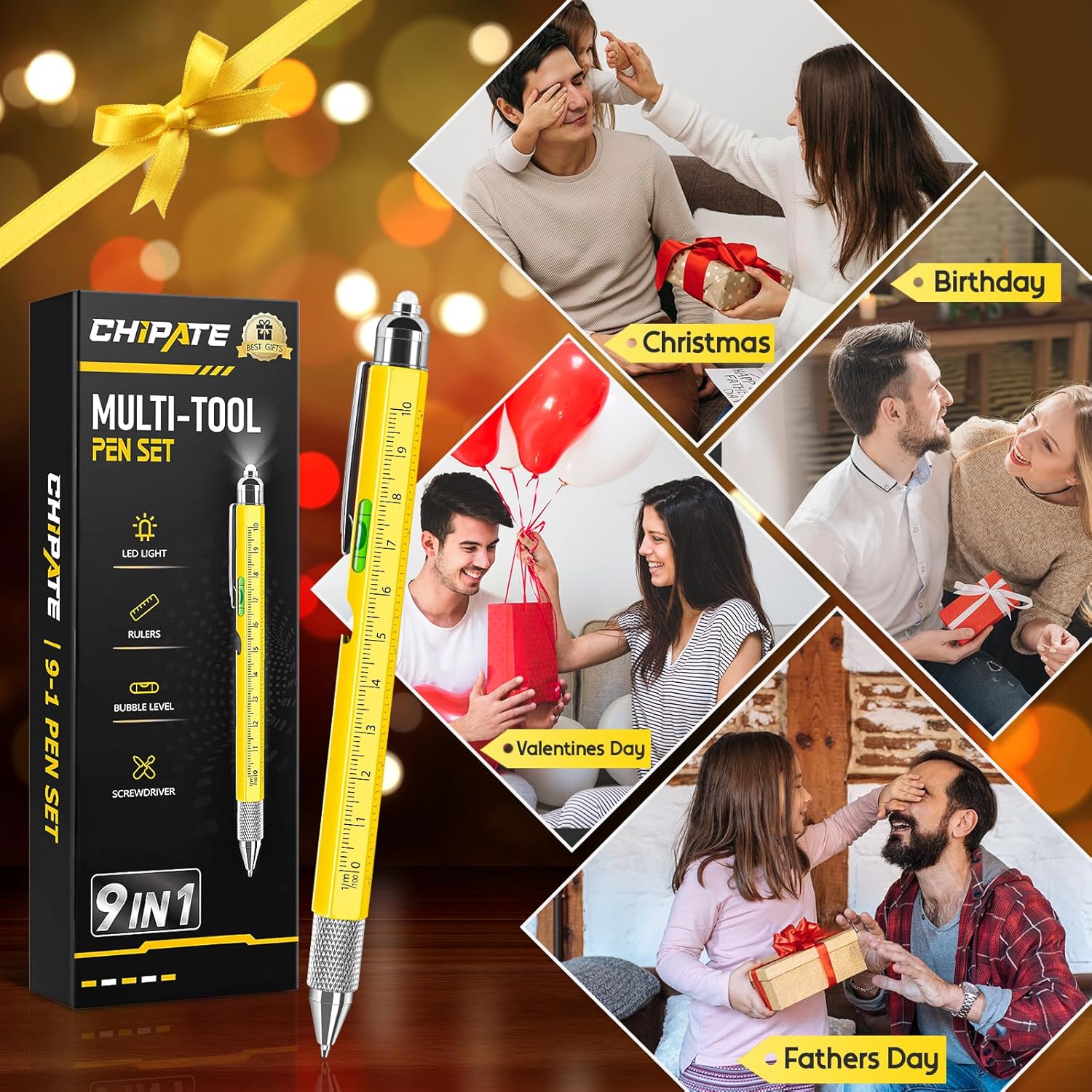 Thumbnail 1 de Chipate 9-in-1 Multi Tool Pen gift for him 🛠