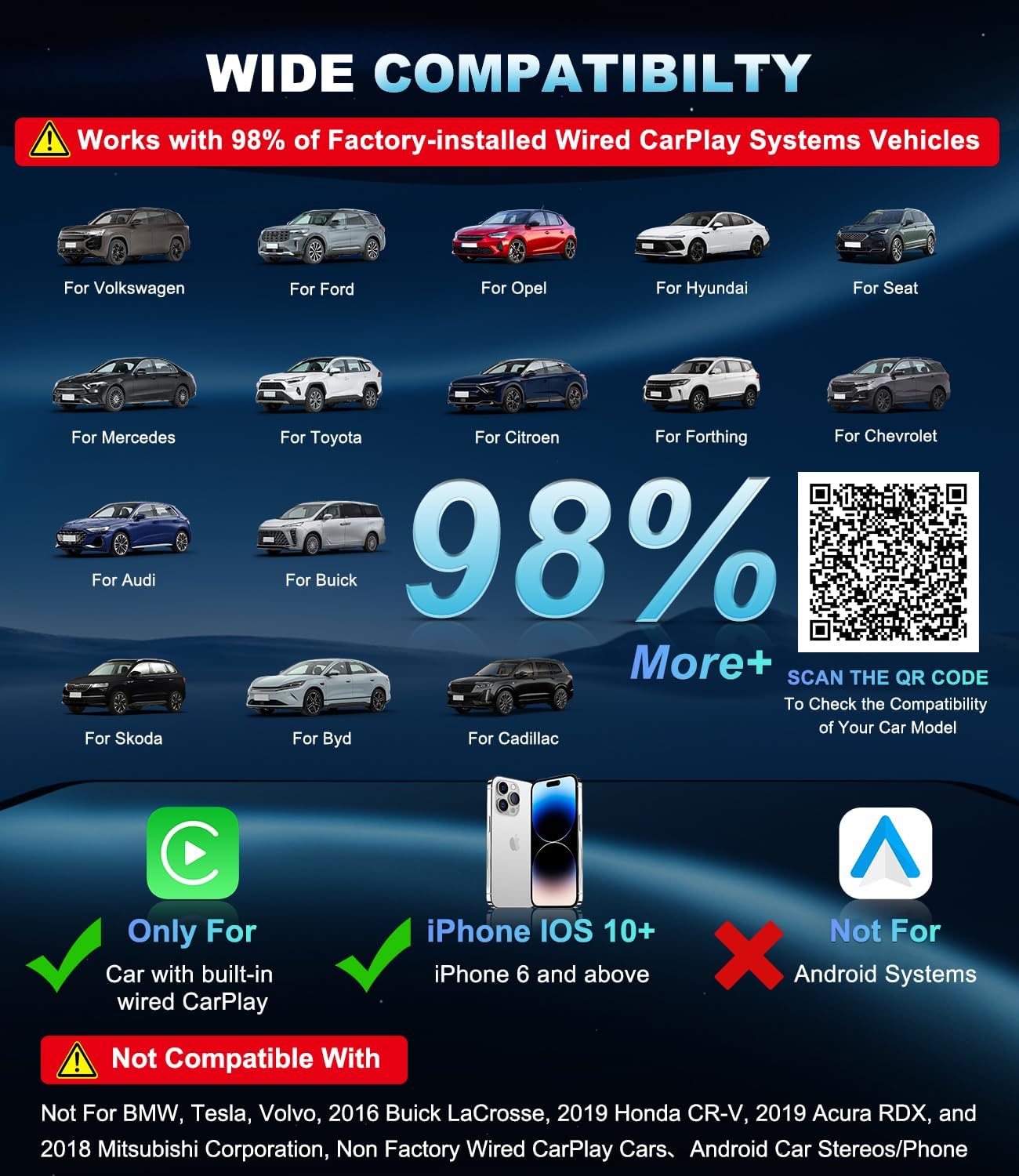 Thumbnail 1 de CMRDQD CarPlay Adapter kabelloses CarPlay ab 2016